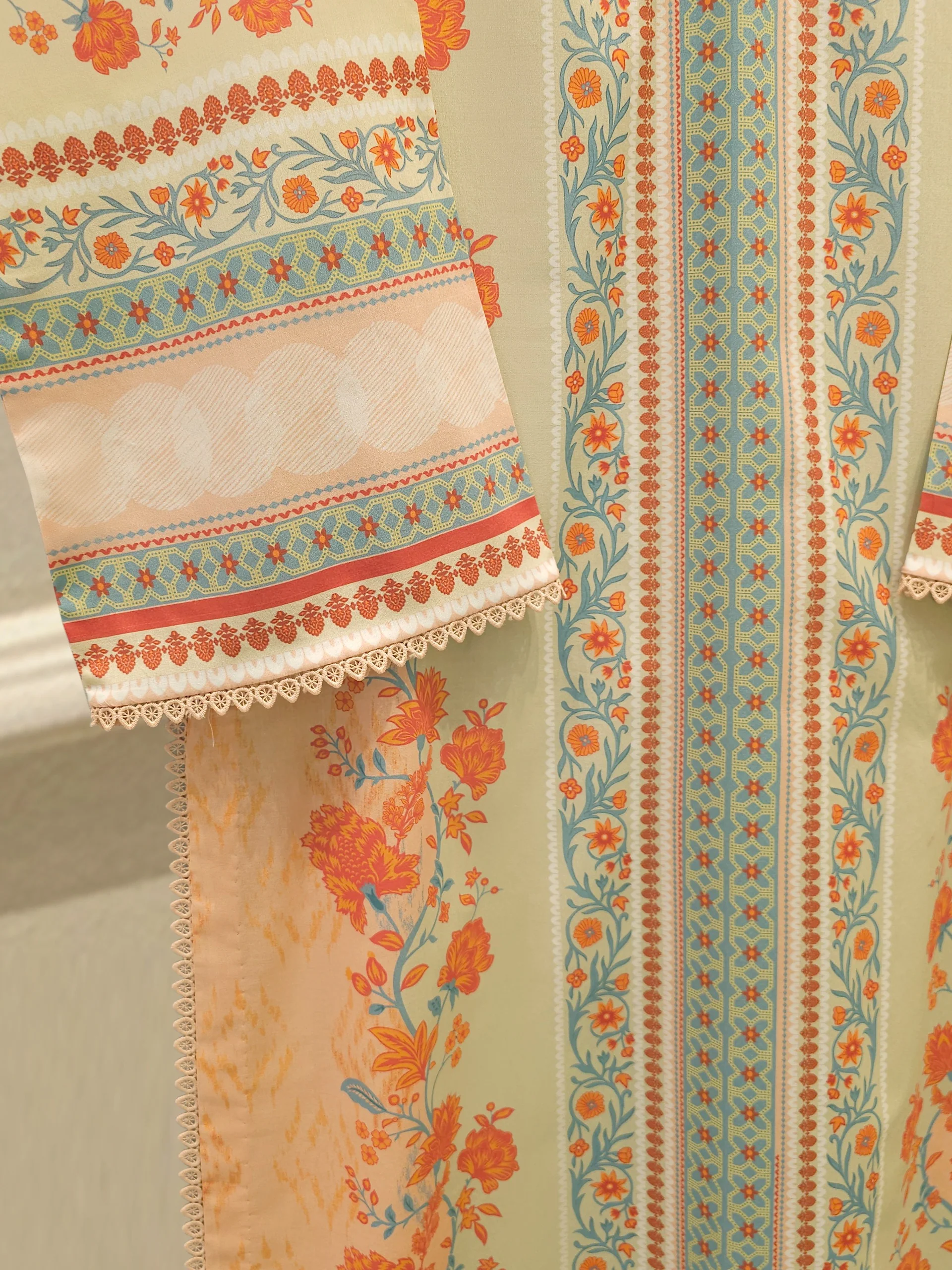 2 Piece - Digital Printed Cambric Suit S112956 - Image 3