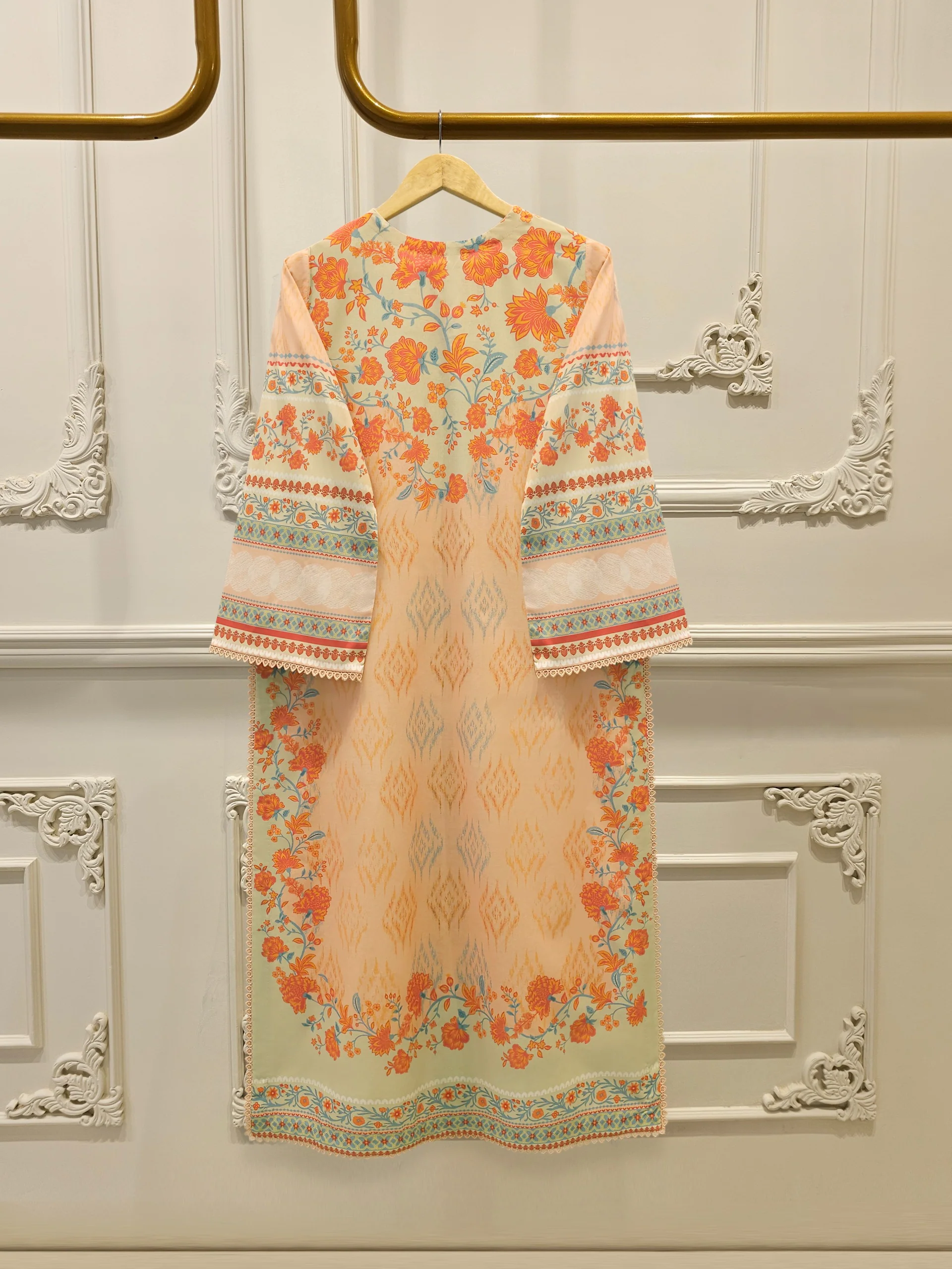 2 Piece - Digital Printed Cambric Suit S112956 - Image 5