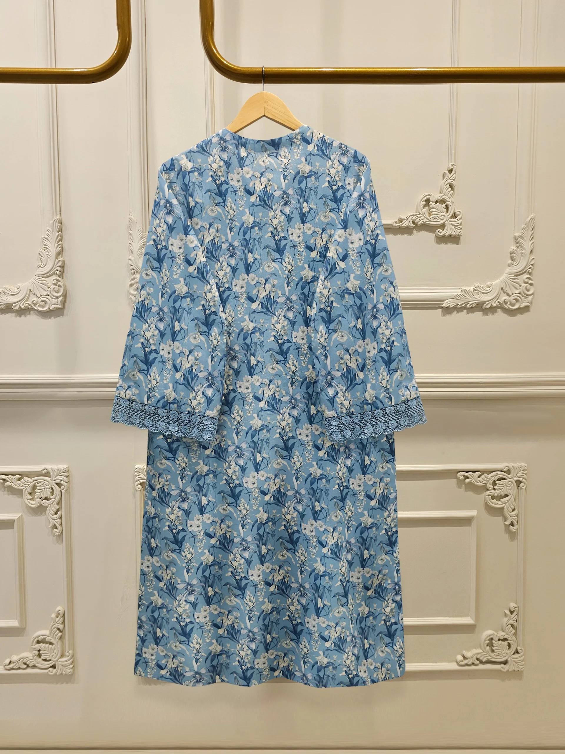 2 Piece - Digital Printed  Cambric Suit S113651 - Image 4