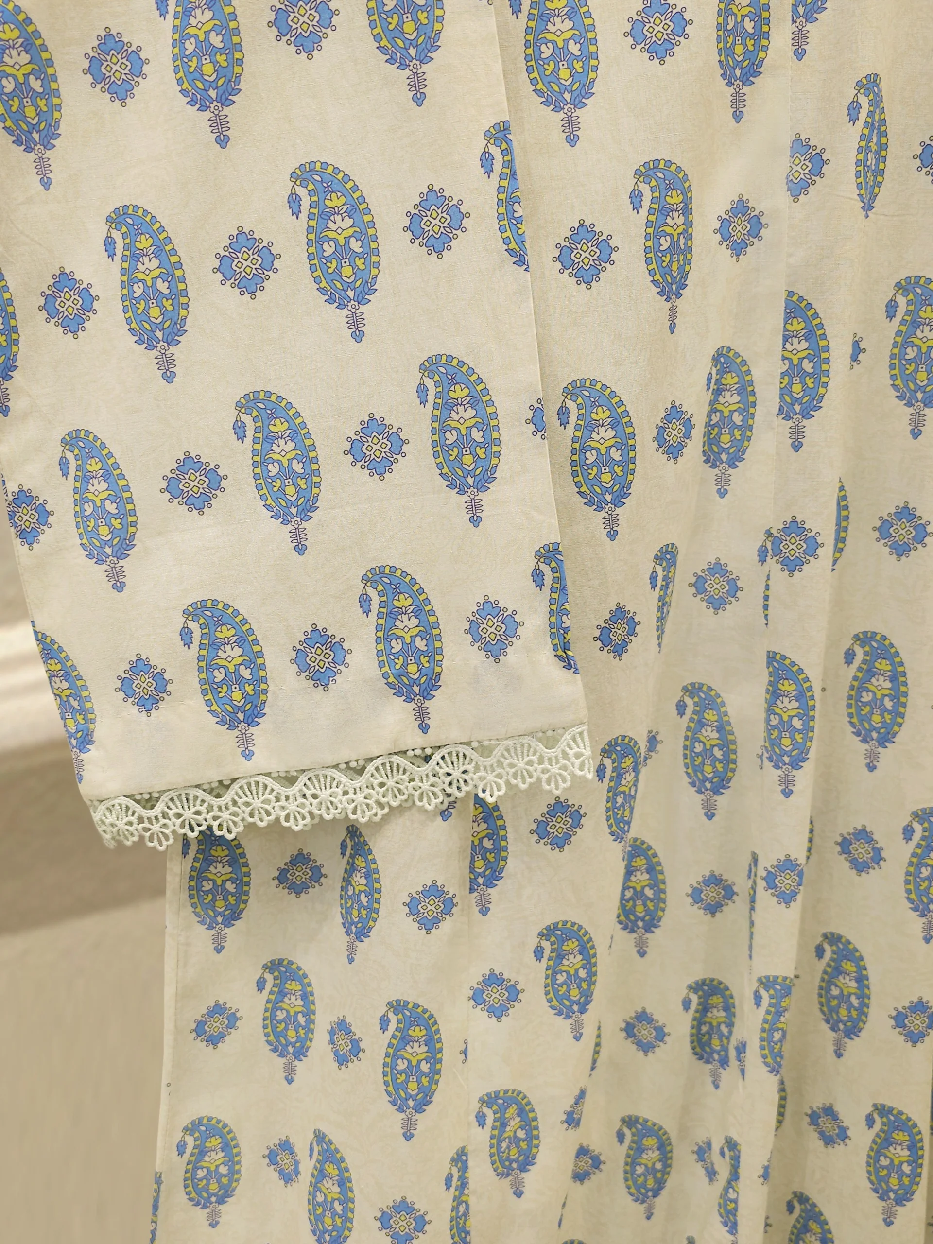 2 Piece - Digital Printed  Cambric Suit S113840 - Image 4