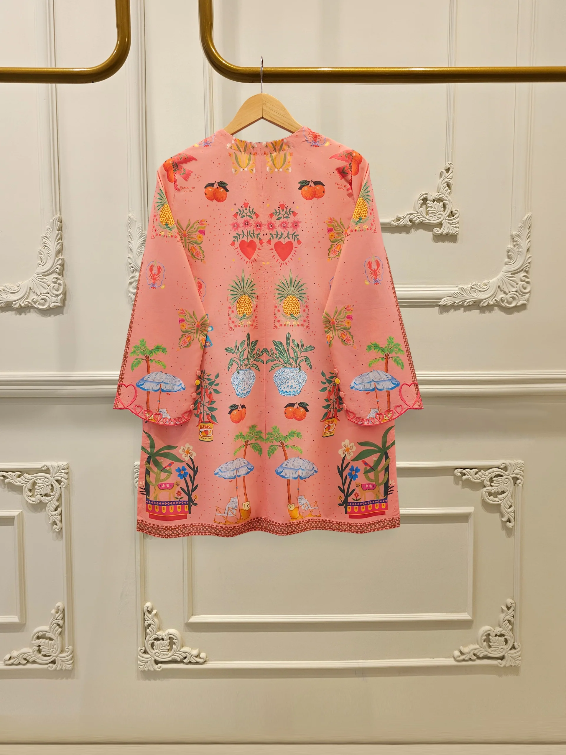 2 Piece - Digital Printed Cambric Suit WS00289 - Image 4