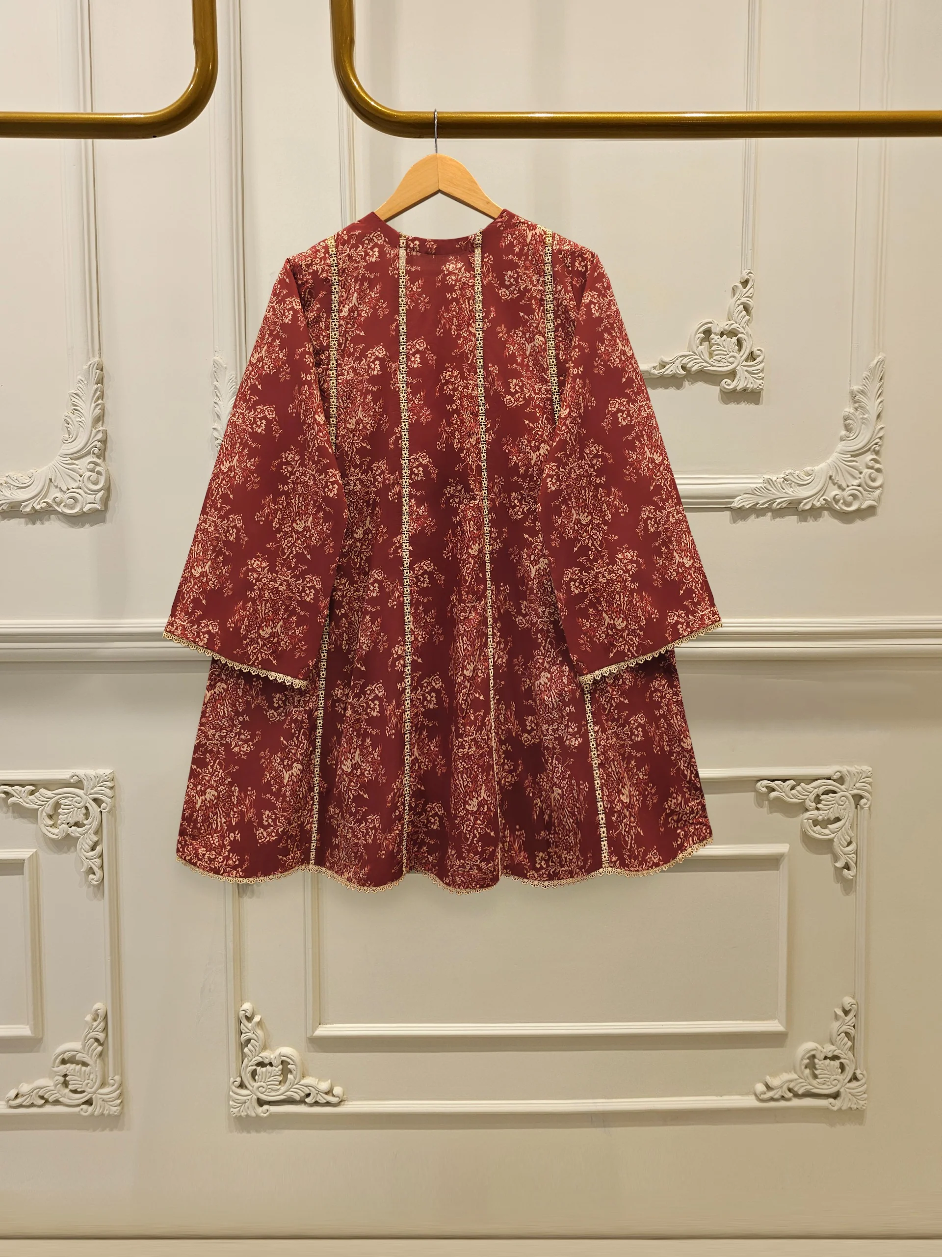 2 Piece - Digital Printed  Cambric Suit S113469 - Image 4