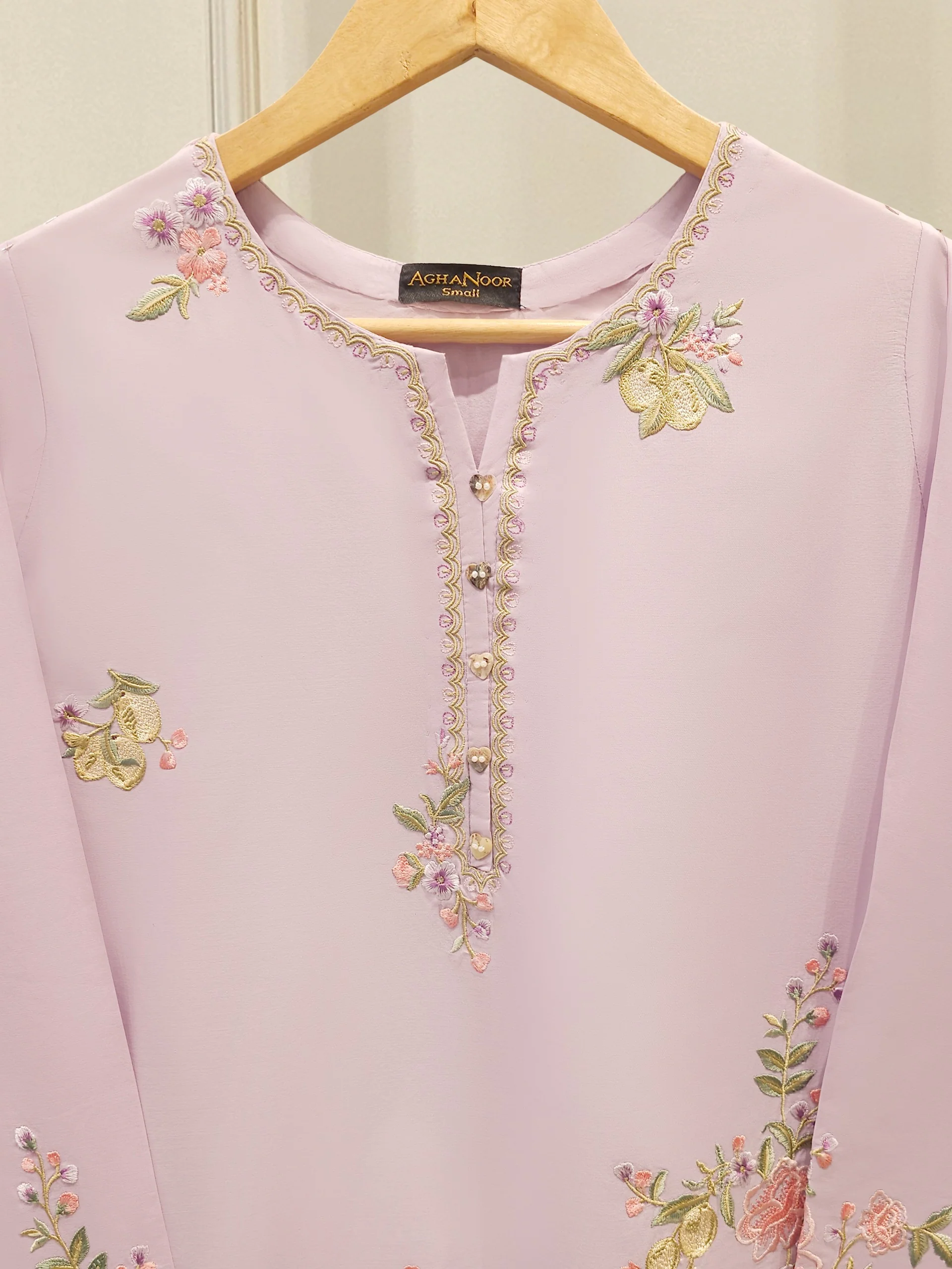 2 Piece - Embroidered Cambric Suit S112335 - Image 2