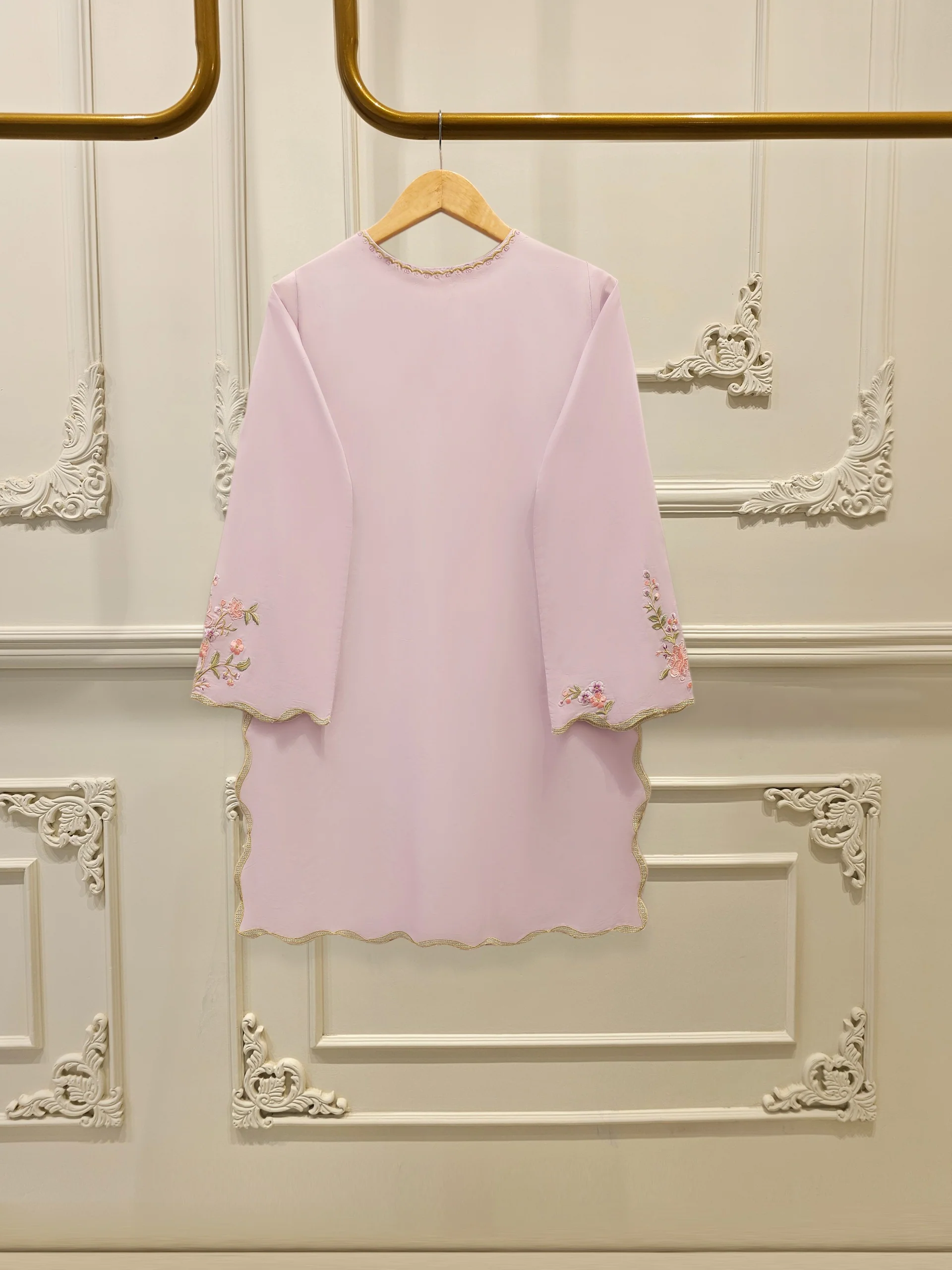 2 Piece - Embroidered Cambric Suit S112335 - Image 4