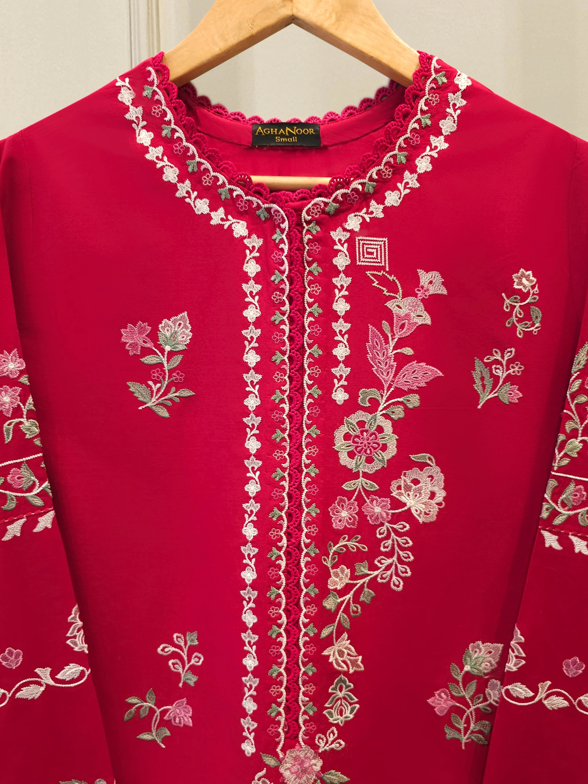 2 Piece - Embroidered Cambric Suit S112364 - Image 2