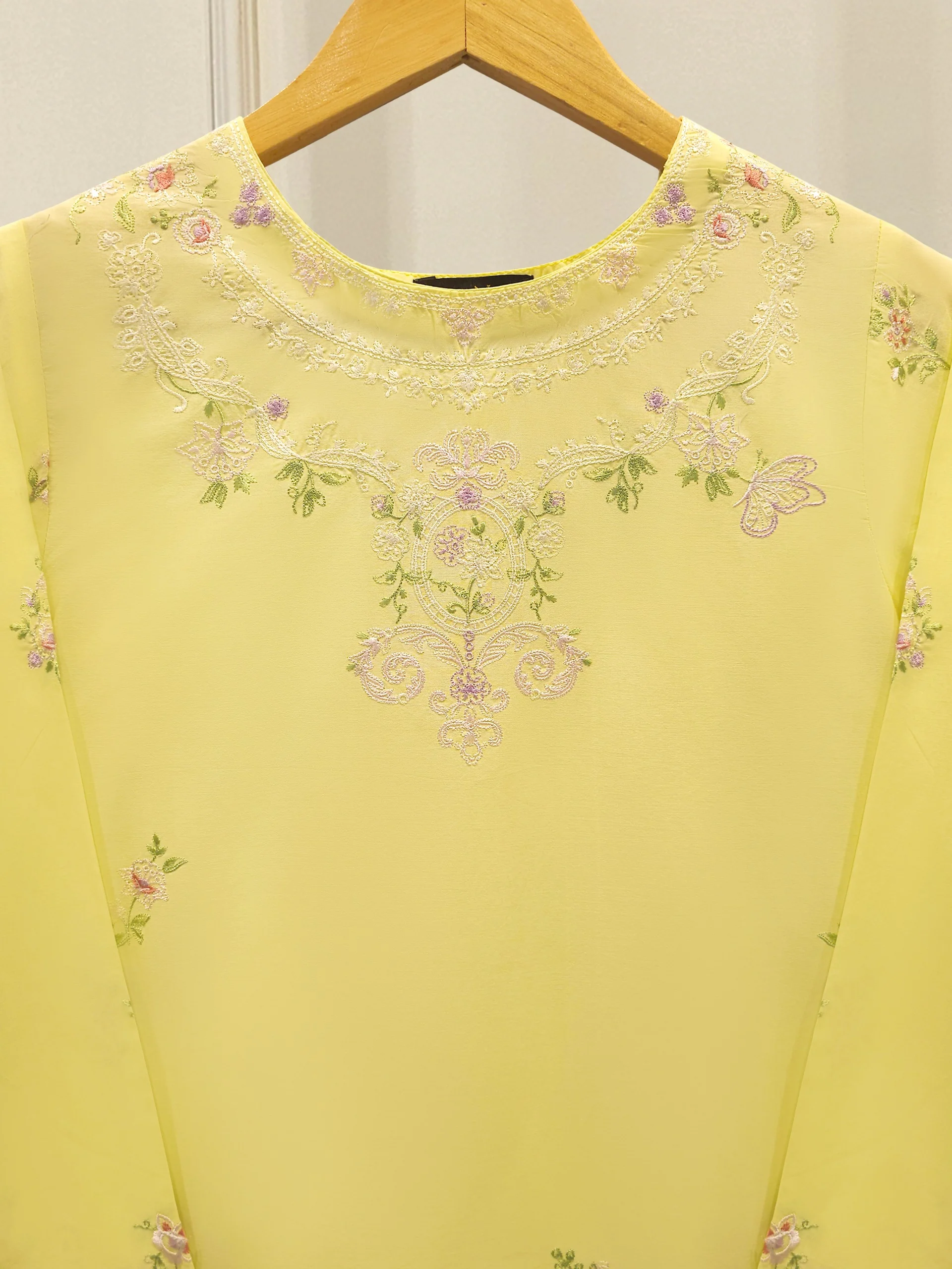 2 Piece - Embroidered Cambric Suit S113706 - Image 2