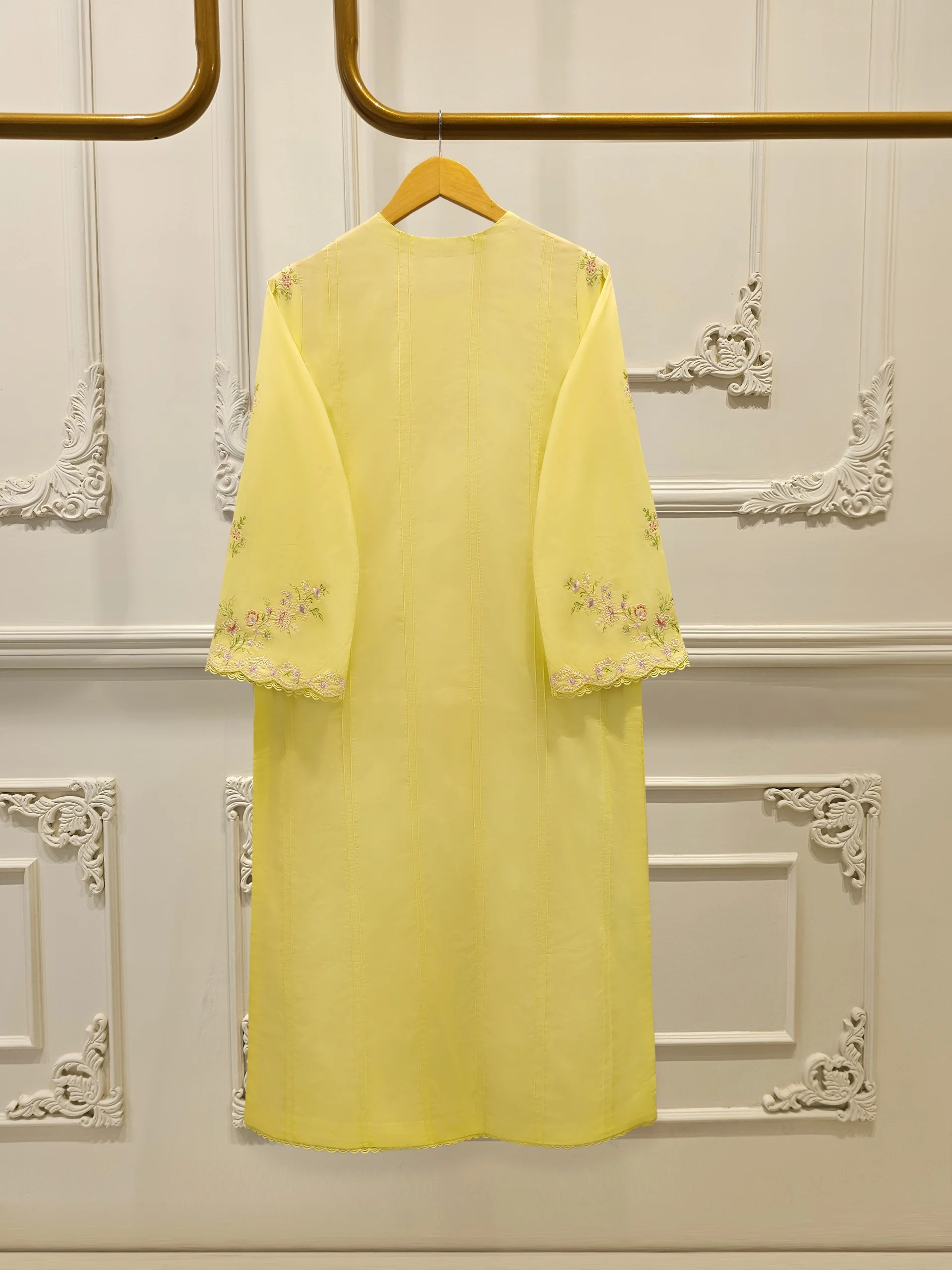 2 Piece - Embroidered Cambric Suit S113706 - Image 5