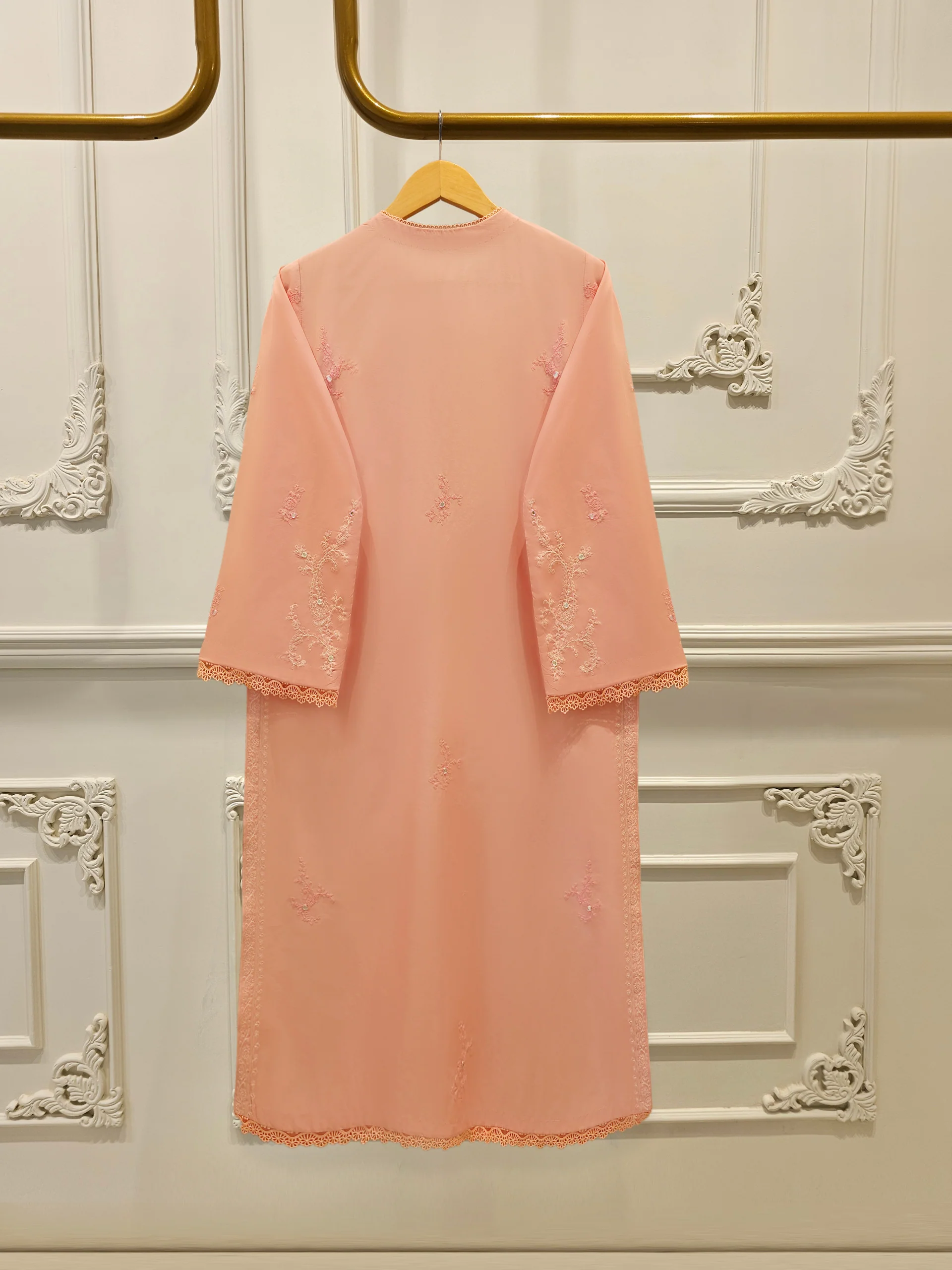 2 Piece - Embroidered Cambric Suit S113724 - Image 5