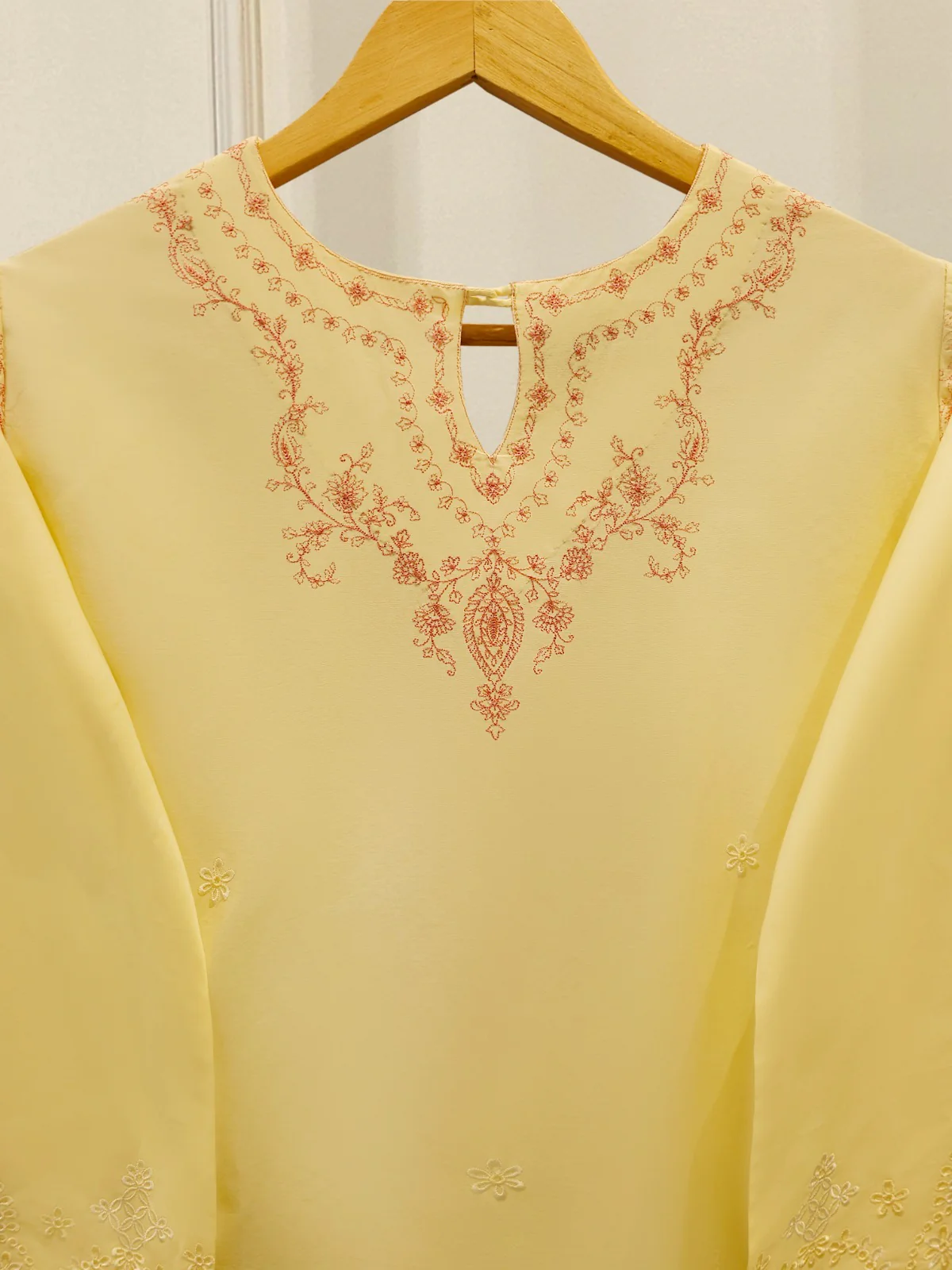 2 Piece - Embroidered Cambric Suit S113769 - Image 6
