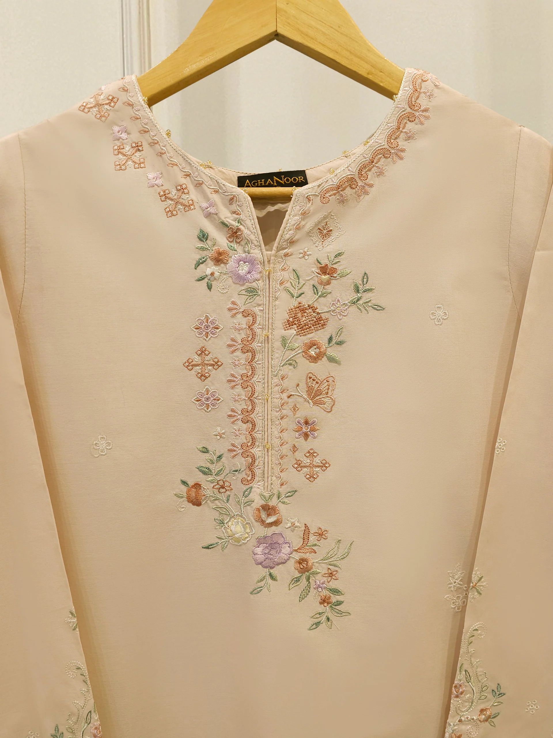 2 Piece - Embroidered Cambric Suit S113770 - Image 2