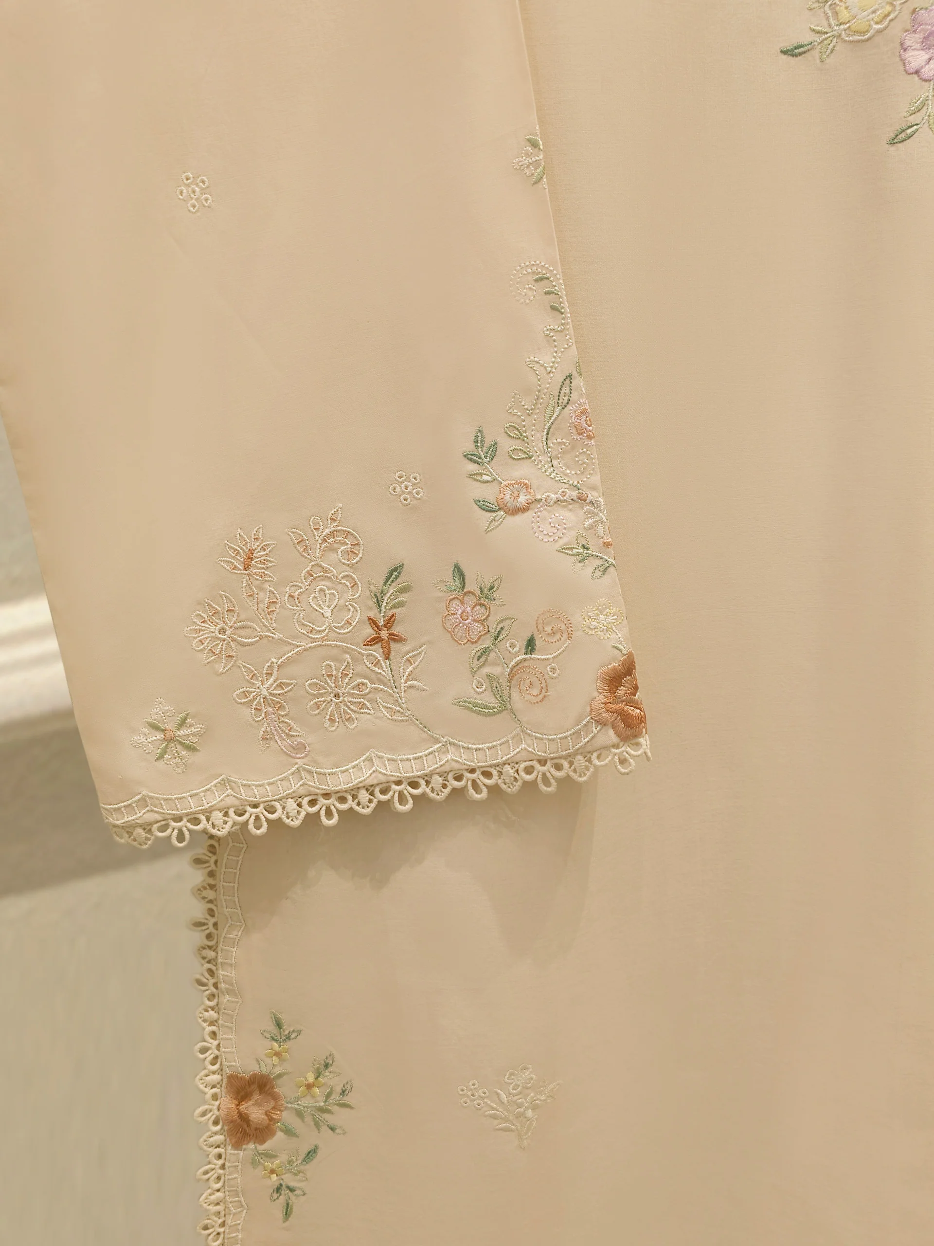 2 Piece - Embroidered Cambric Suit S113770 - Image 3