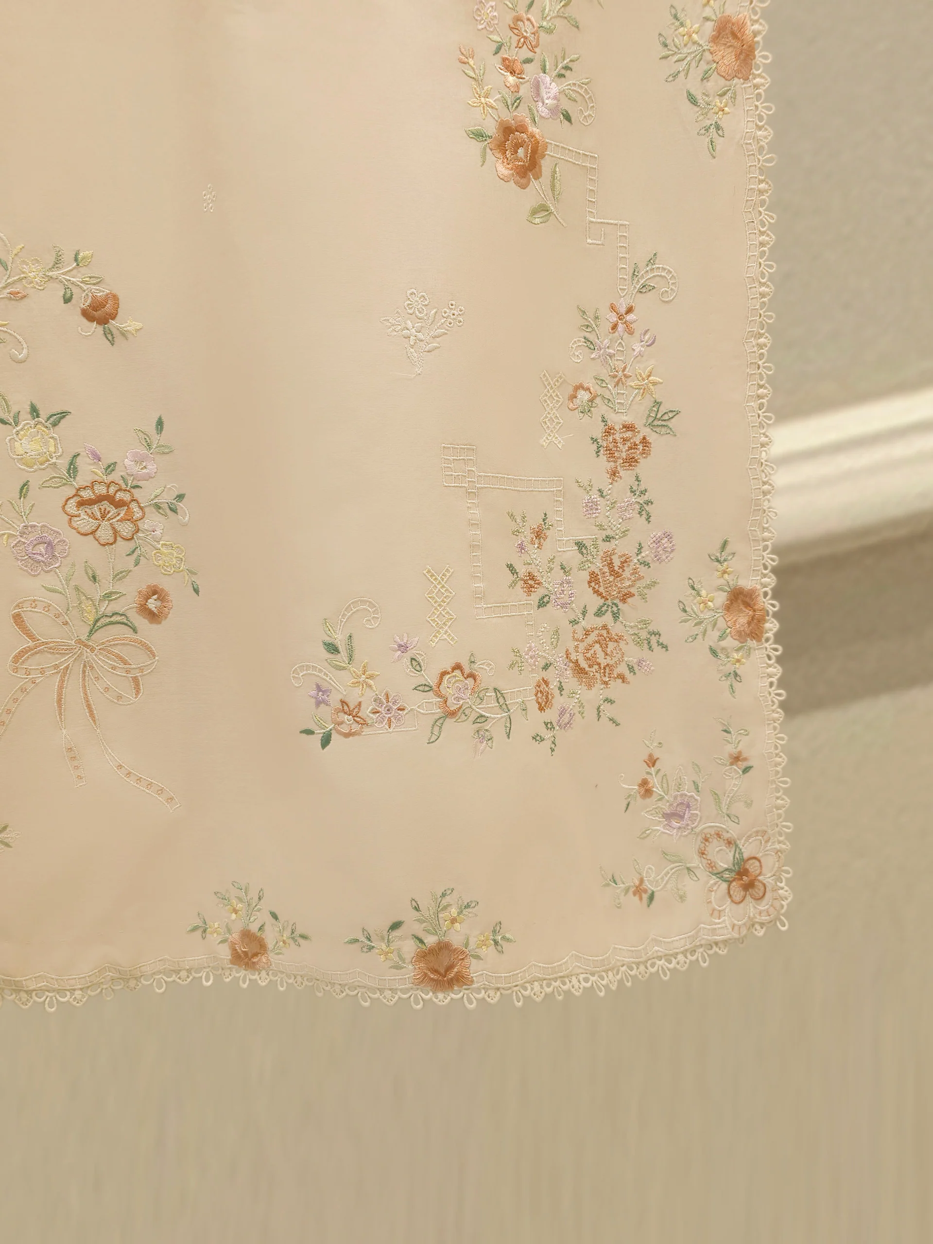 2 Piece - Embroidered Cambric Suit S113770 - Image 4