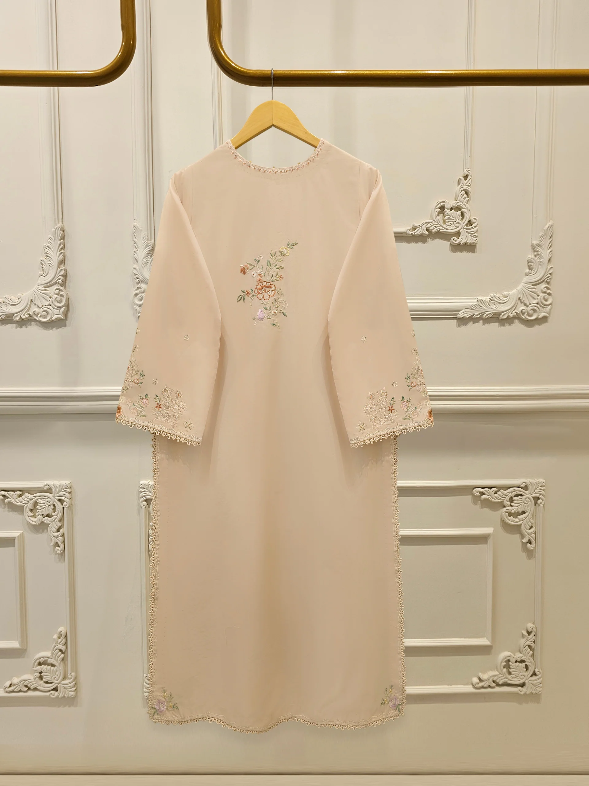 2 Piece - Embroidered Cambric Suit S113770 - Image 5
