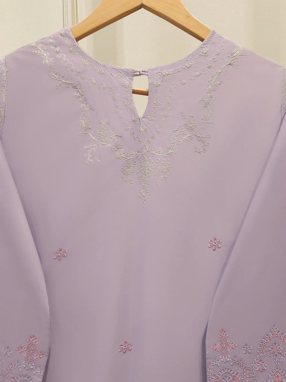 2 Piece - Embroidered Cambric Suit S113885 - Image 5