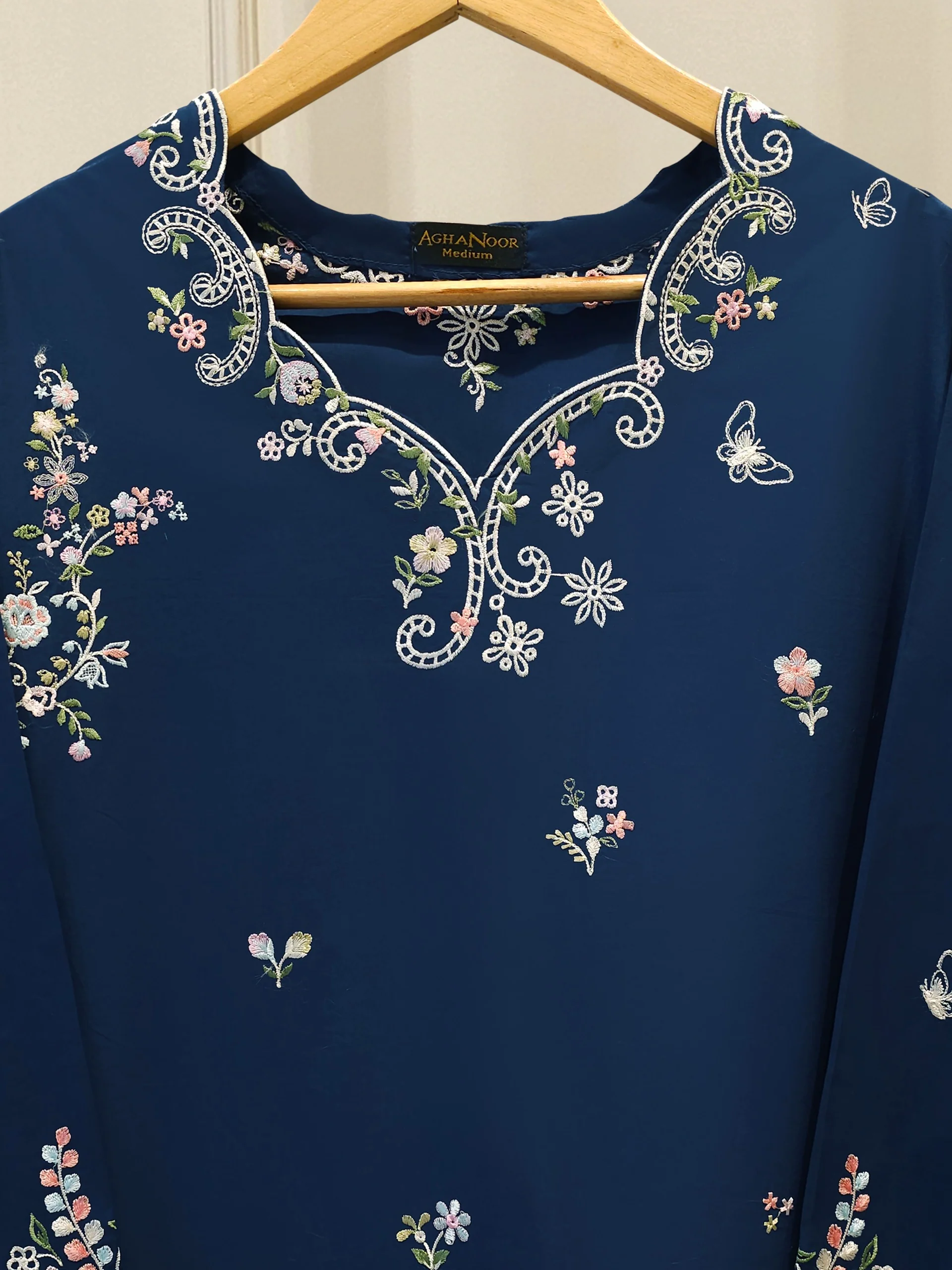 2 Piece - Embroidered Cambric Suit S114085 - Image 2