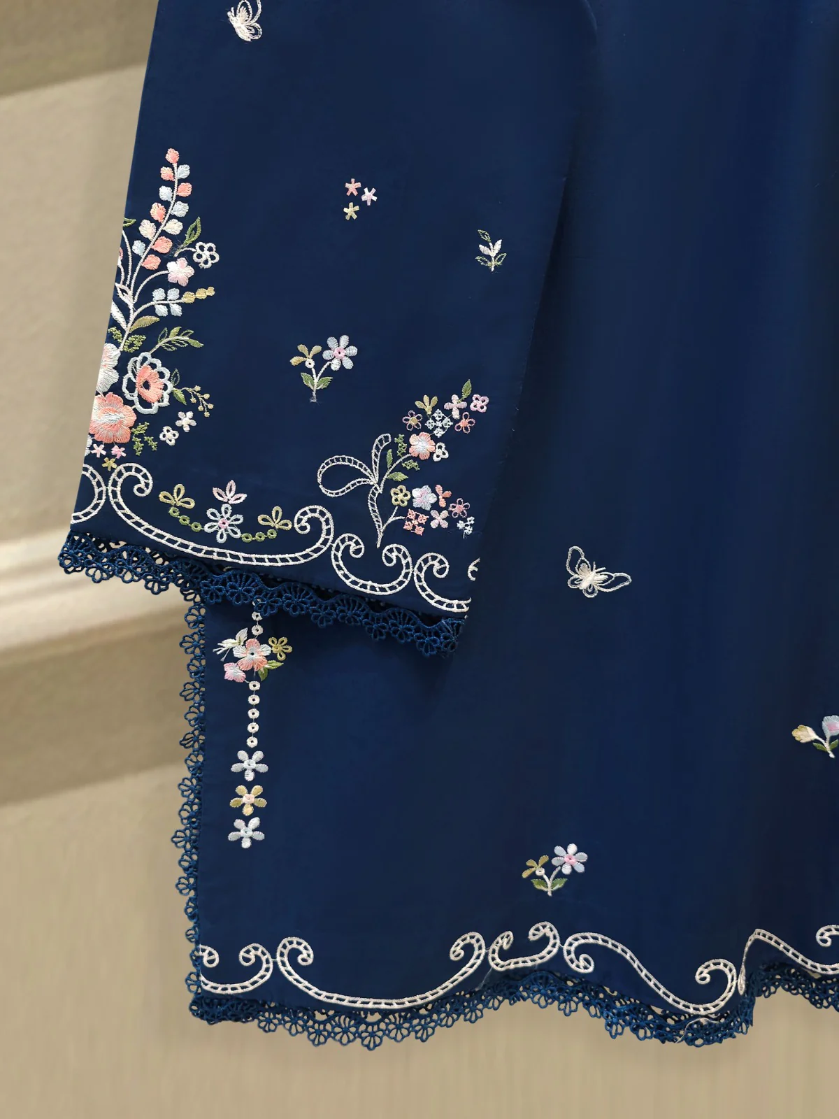 2 Piece - Embroidered Cambric Suit S114085 - Image 5