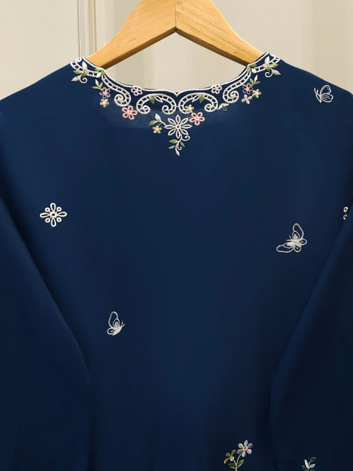 2 Piece - Embroidered Cambric Suit S114085 - Image 6