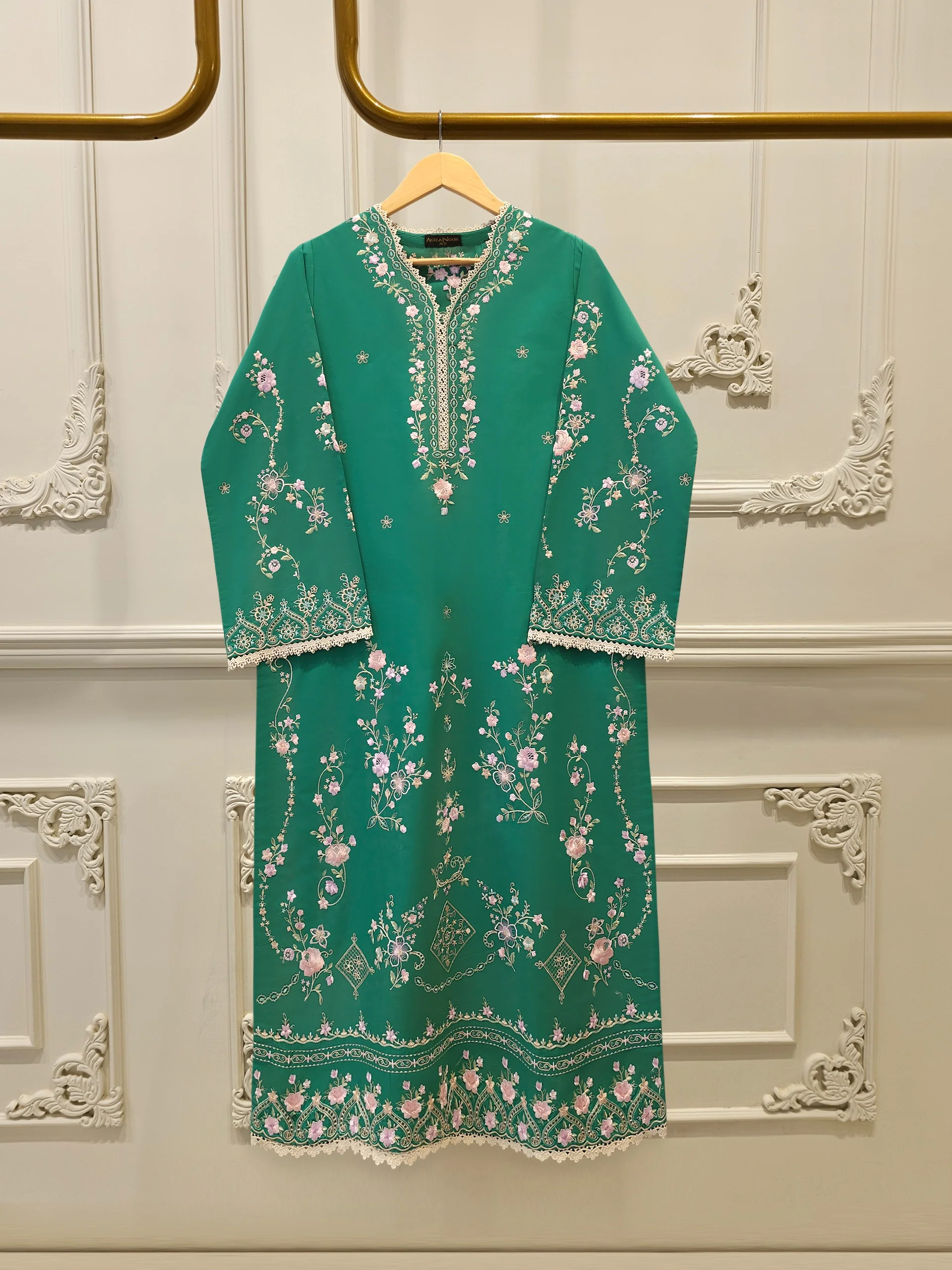 2 Piece - Embroidered Cambric Suit S114086