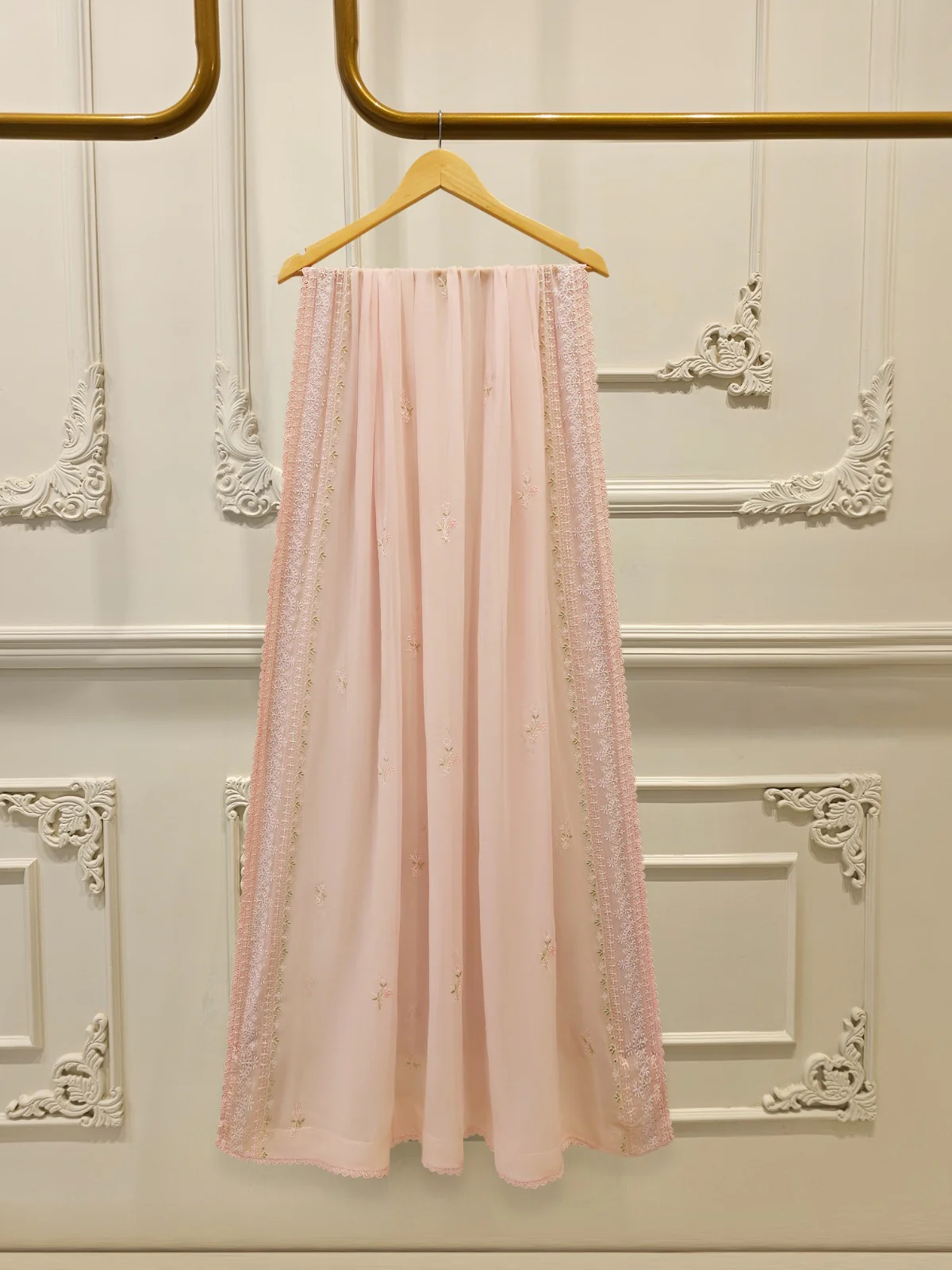 2 Piece - Embroidered Cambric Suit S114091 - Image 6