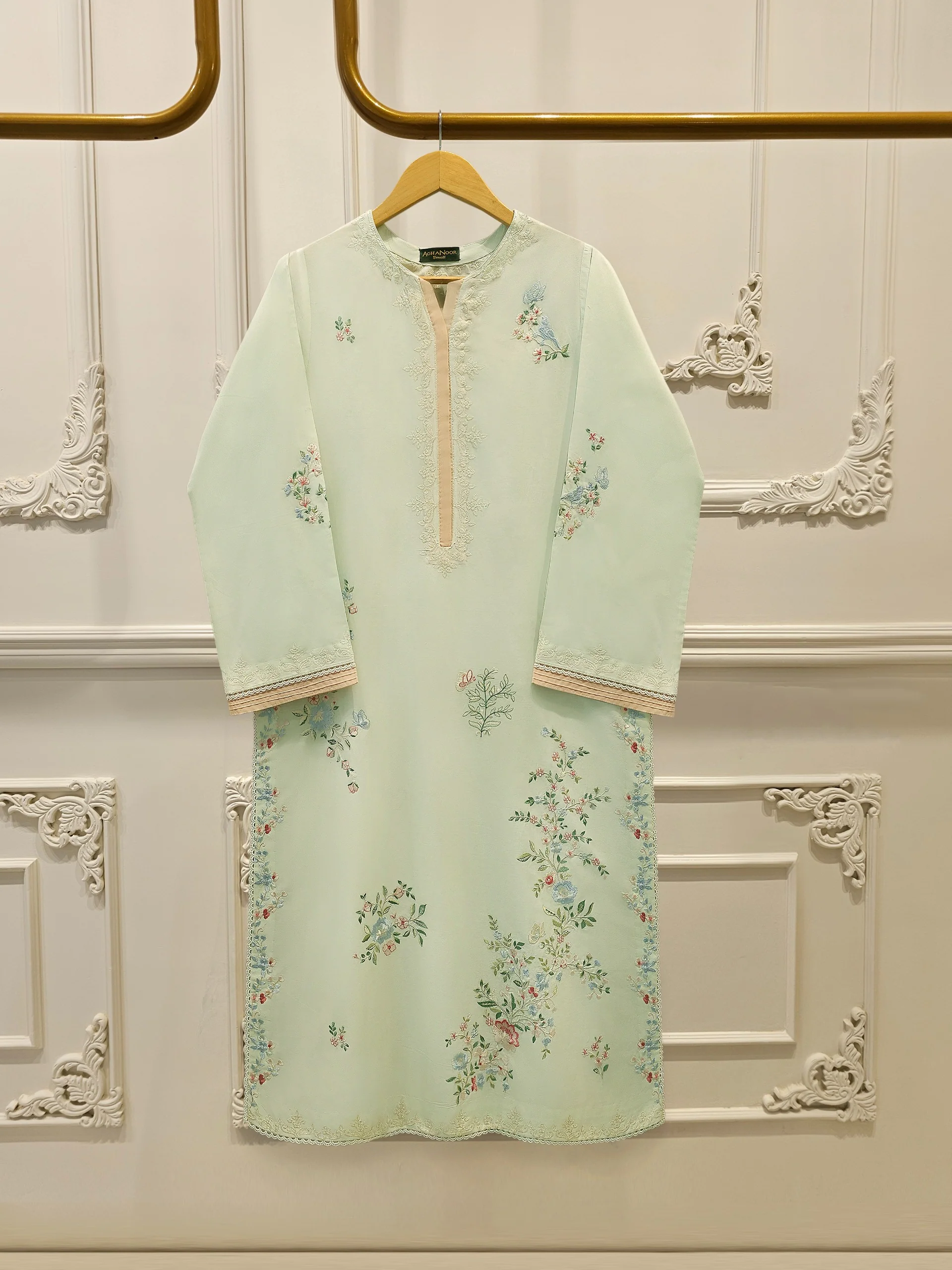 2 Piece - Embroidered Cambric Suit S114092