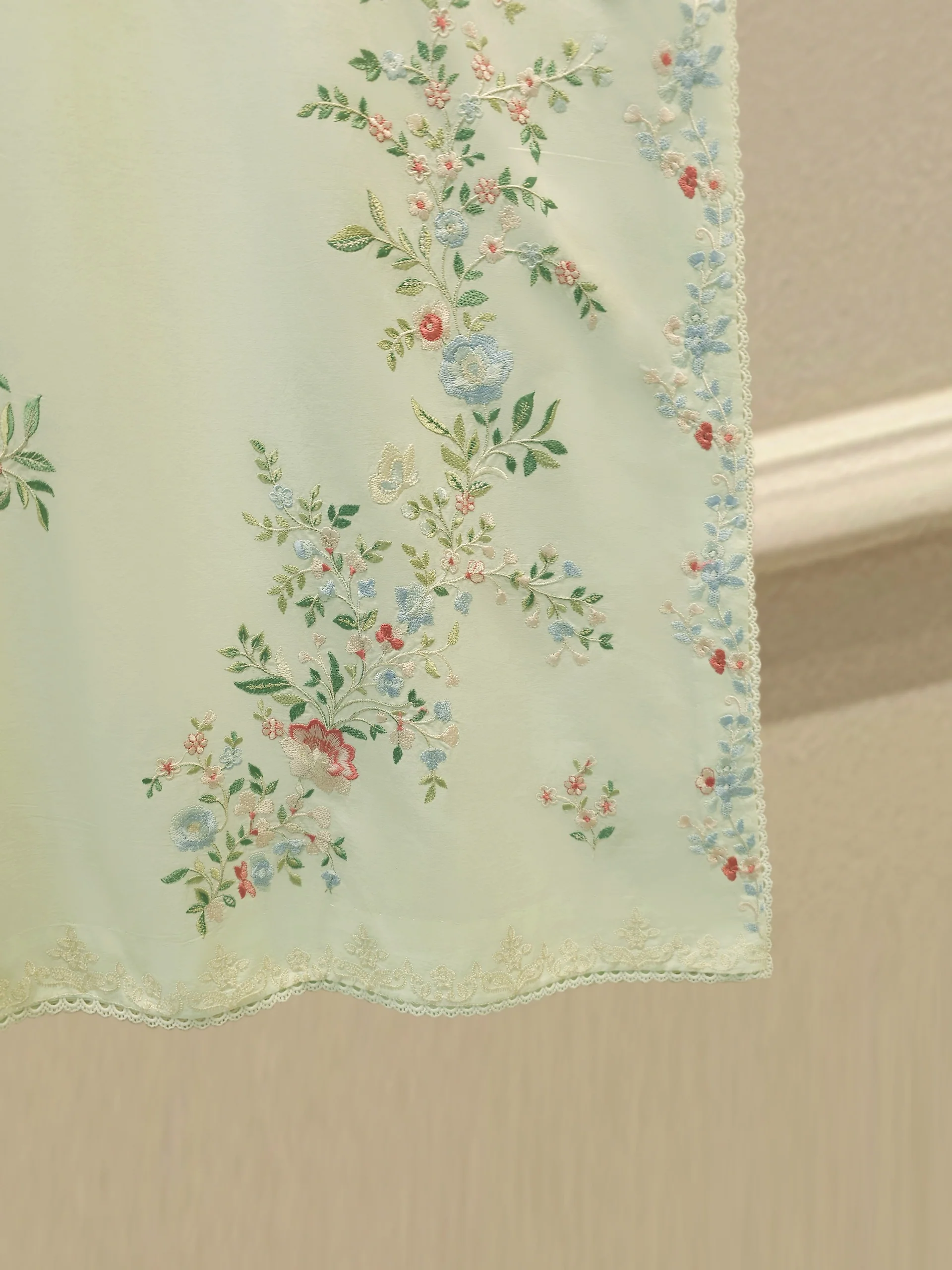 2 Piece - Embroidered Cambric Suit S114092 - Image 4