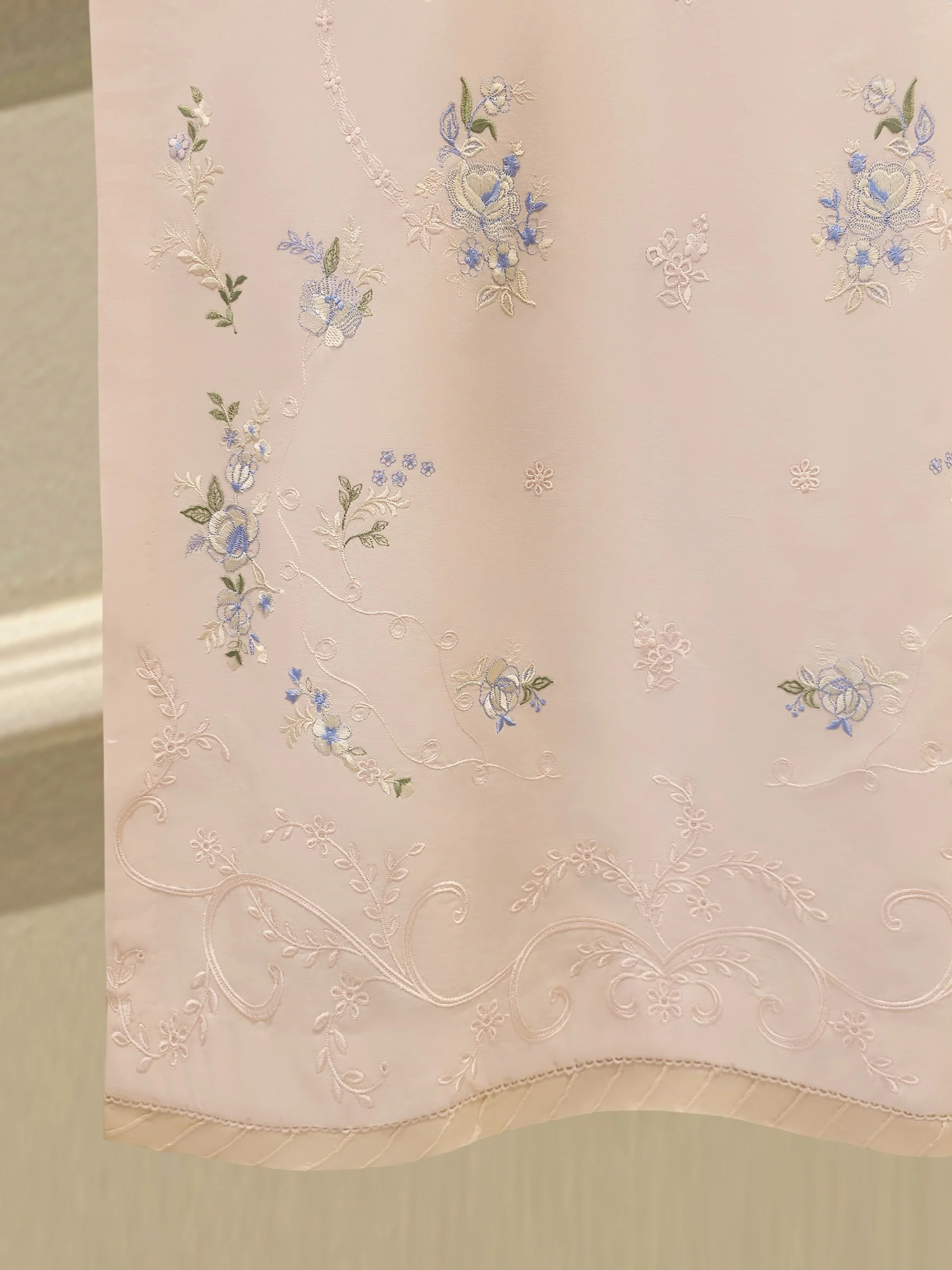 2 Piece - Embroidered Cambric Suit S114118 - Image 4