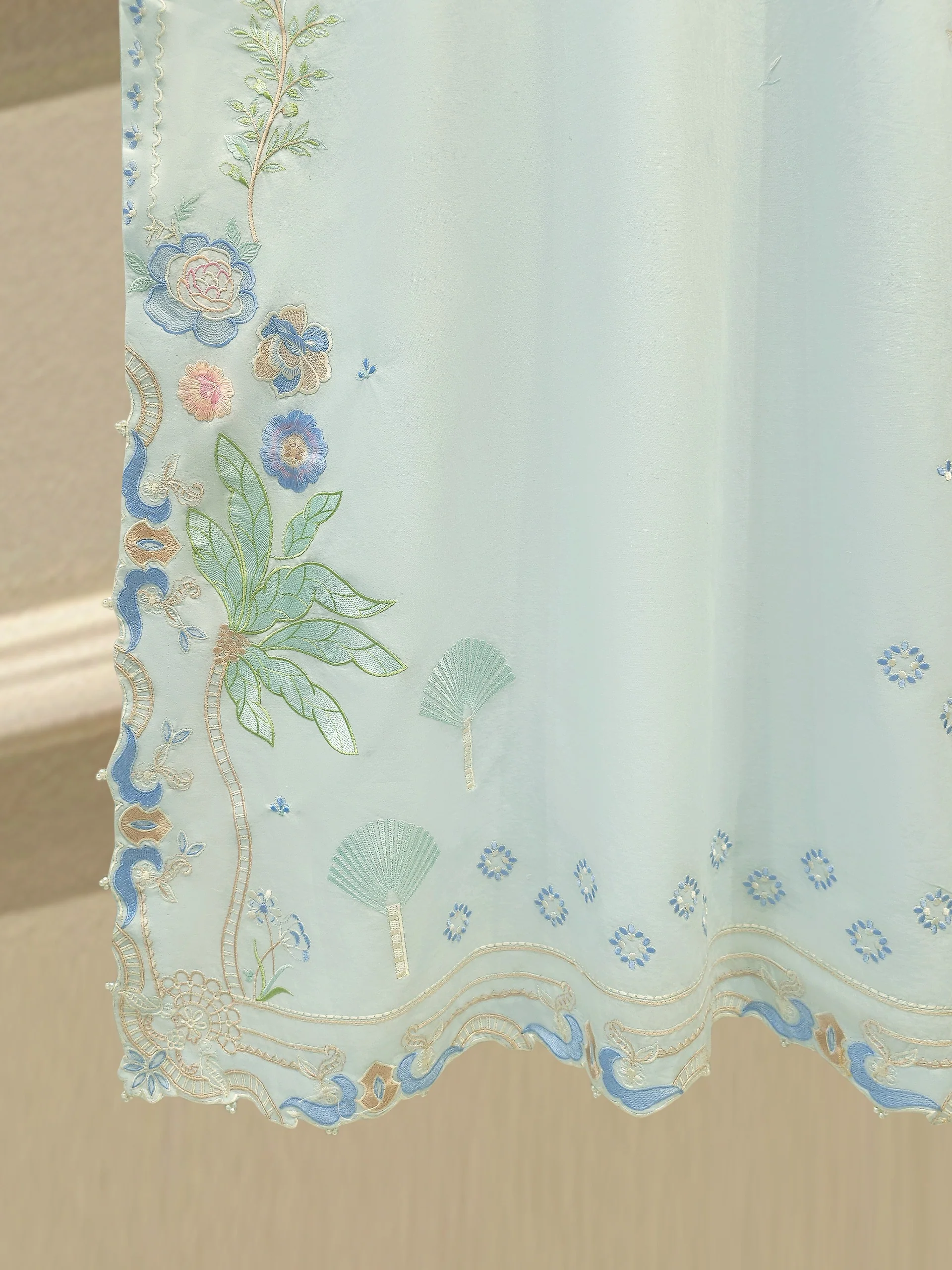 2 Piece - Embroidered Cambric Suit S114160 - Image 4