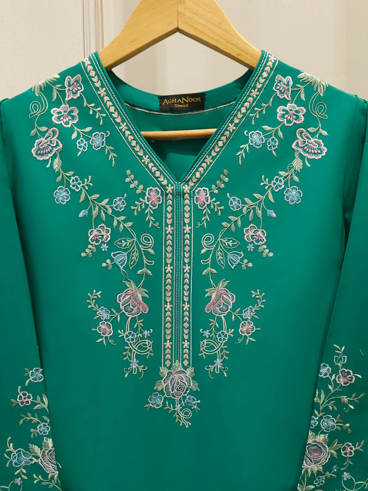 2 Piece - Embroidered Cambric Suit S114181 - Image 2