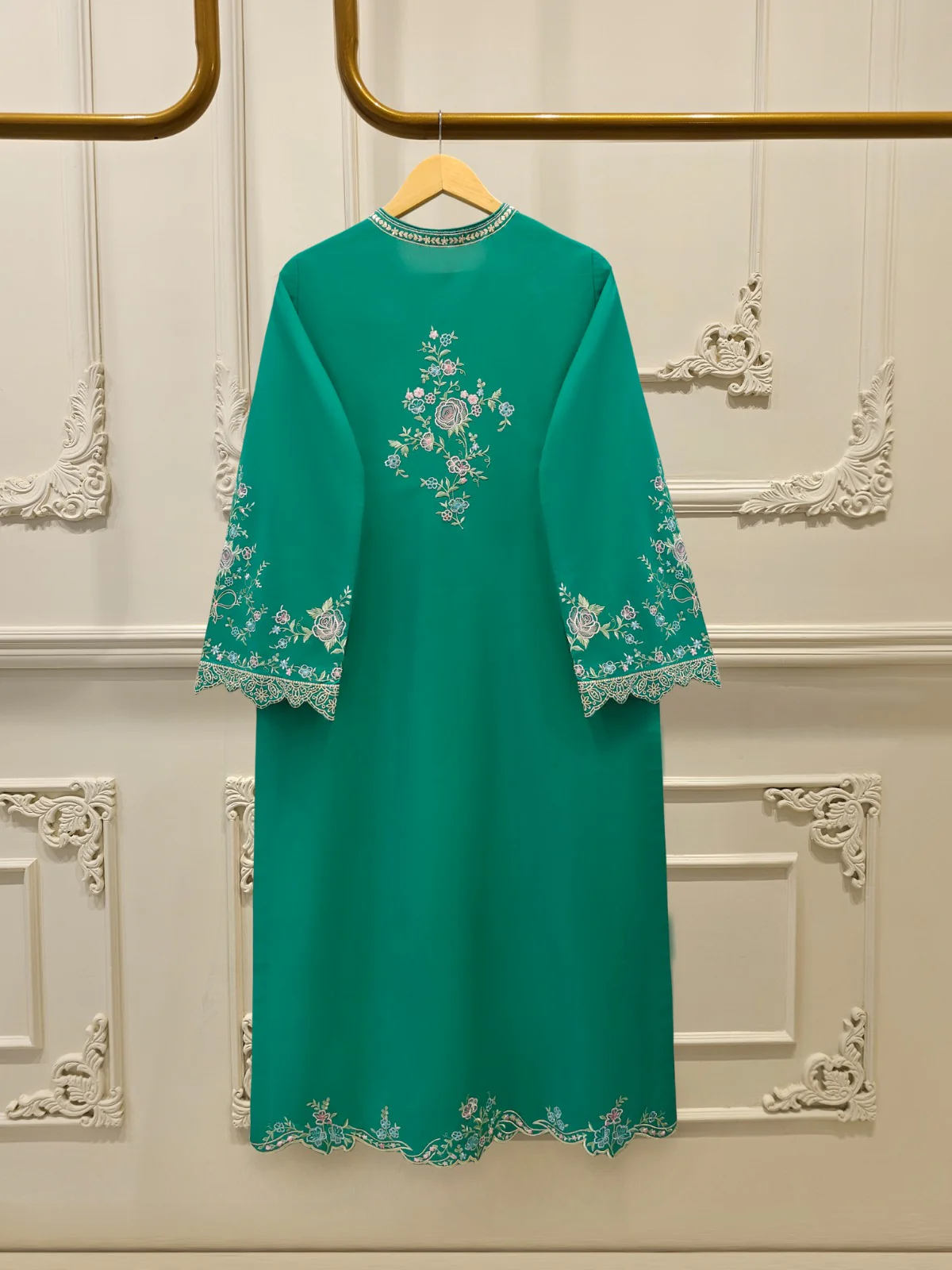 2 Piece - Embroidered Cambric Suit S114181 - Image 5