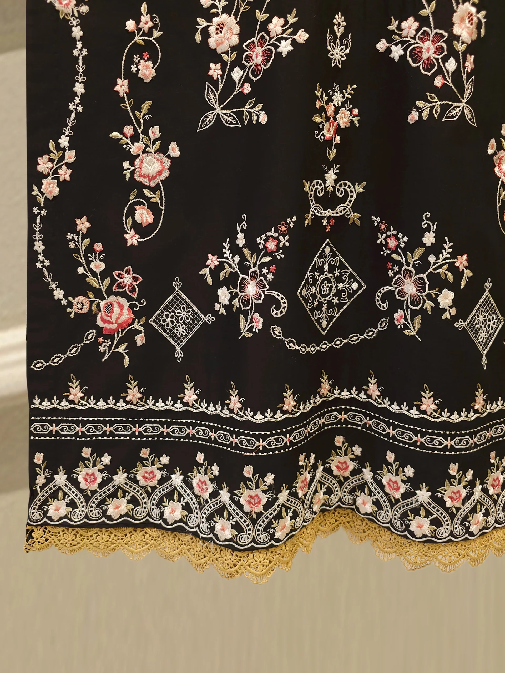 2 Piece - Embroidered Cambric Suit S114182 - Image 3