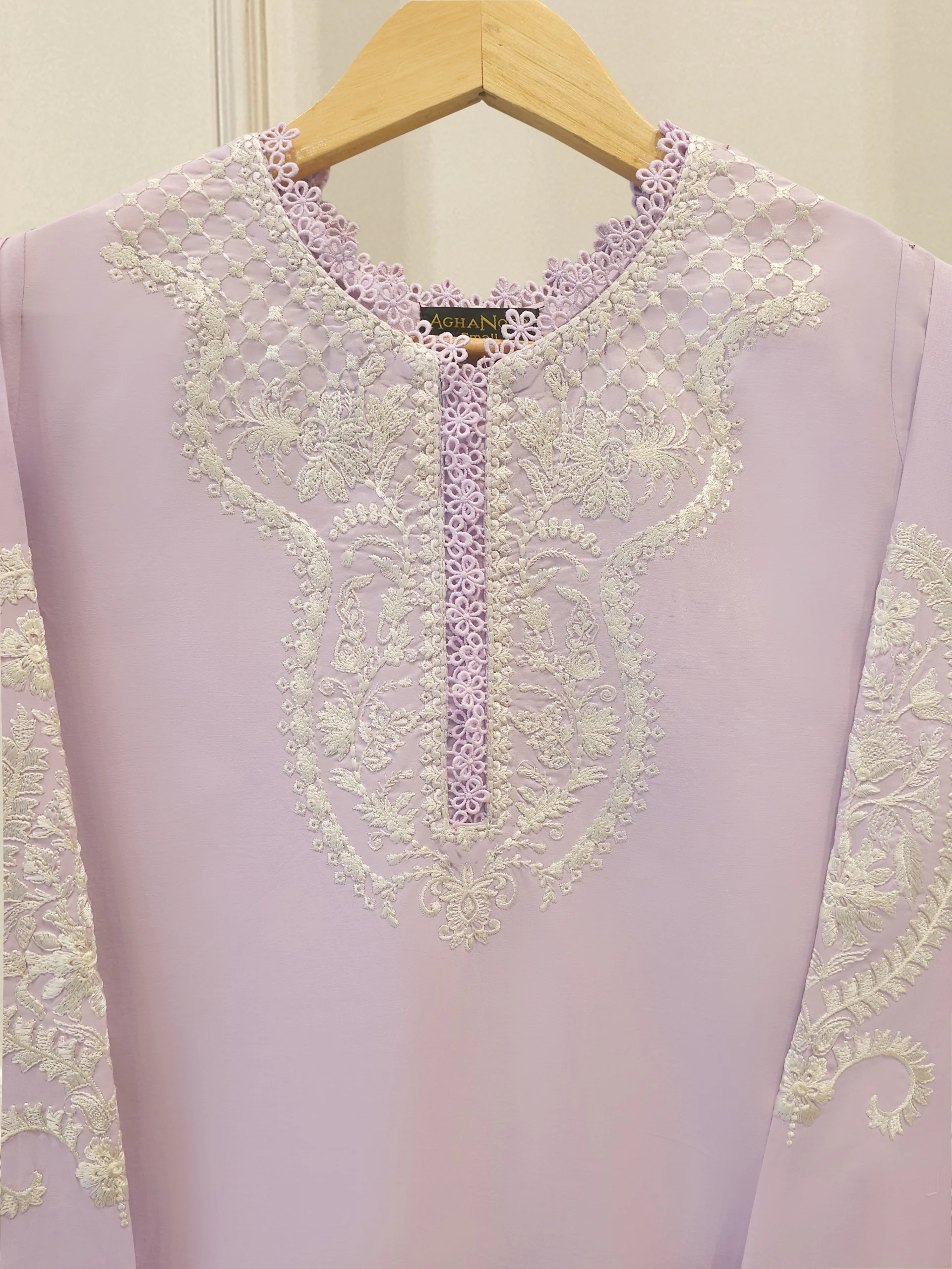 2 Piece - Embroidered Cambric Suit S114188 - Image 3