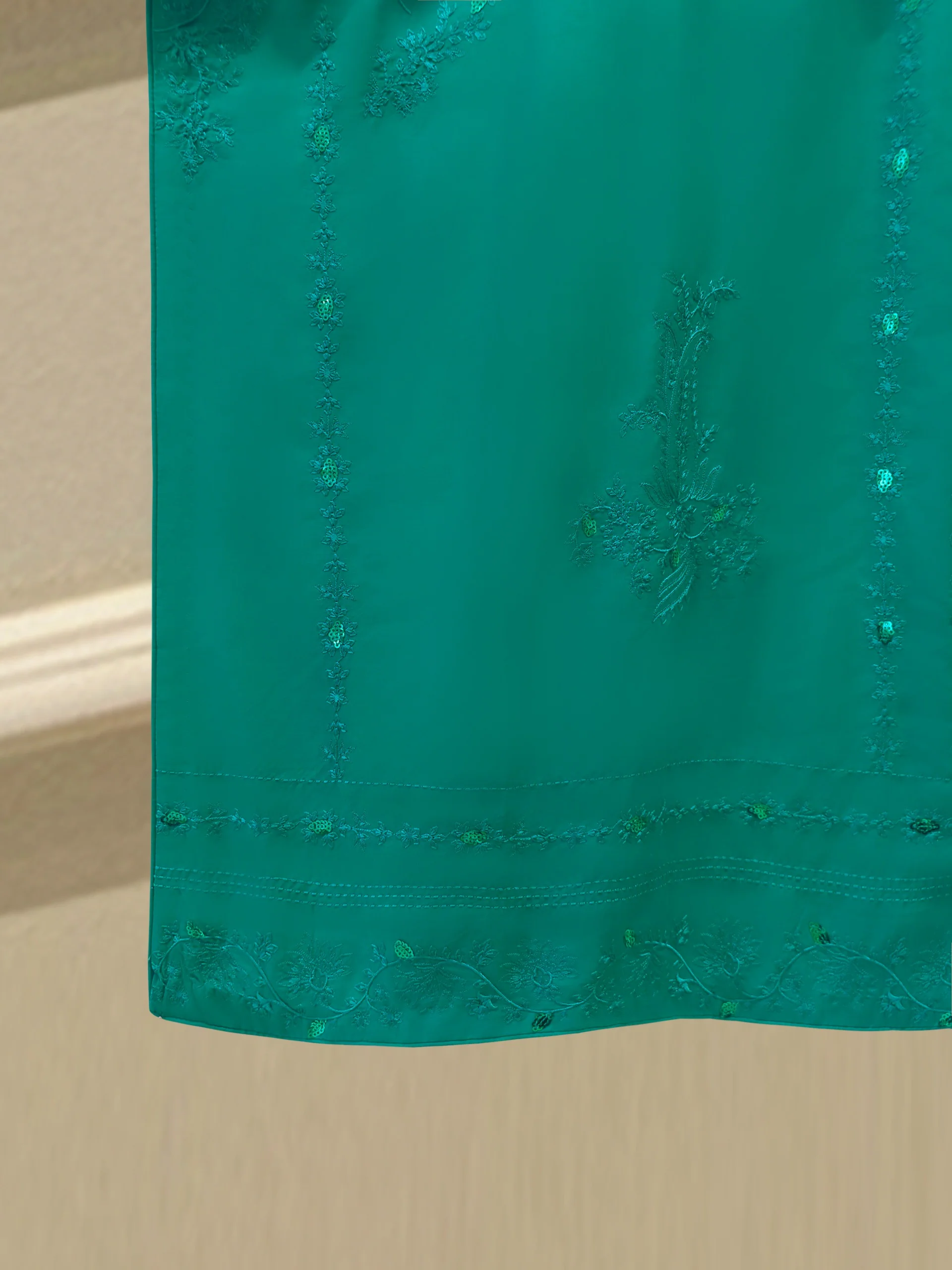 2 Piece - Embroidered Cambric Suit S114189 - Image 4