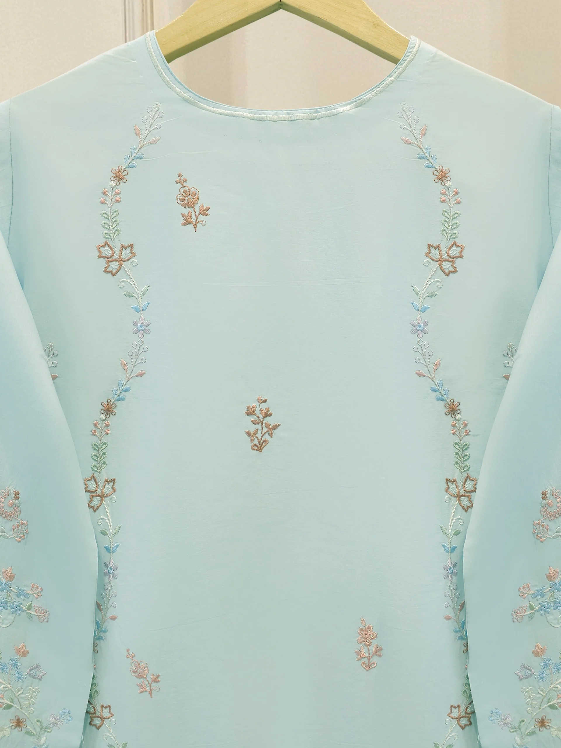 2 Piece - Embroidered Cambric Suit S114190 - Image 6