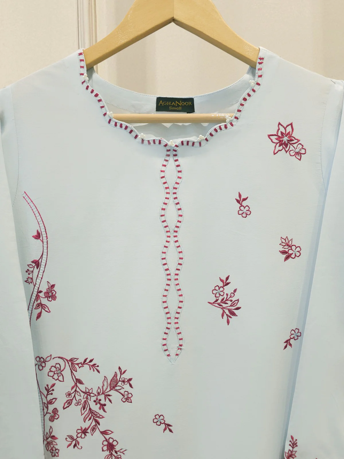 2 Piece - Embroidered Cambric Suit S114191 - Image 2