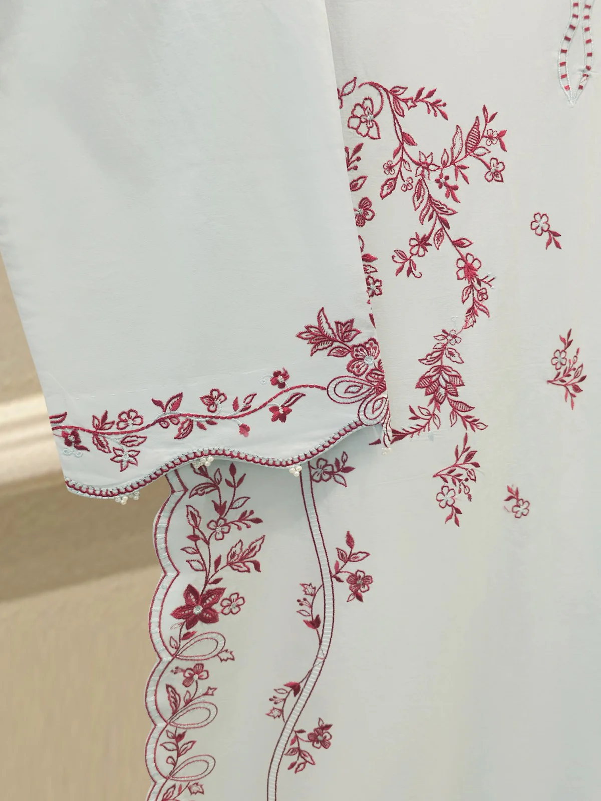 2 Piece - Embroidered Cambric Suit S114191 - Image 3