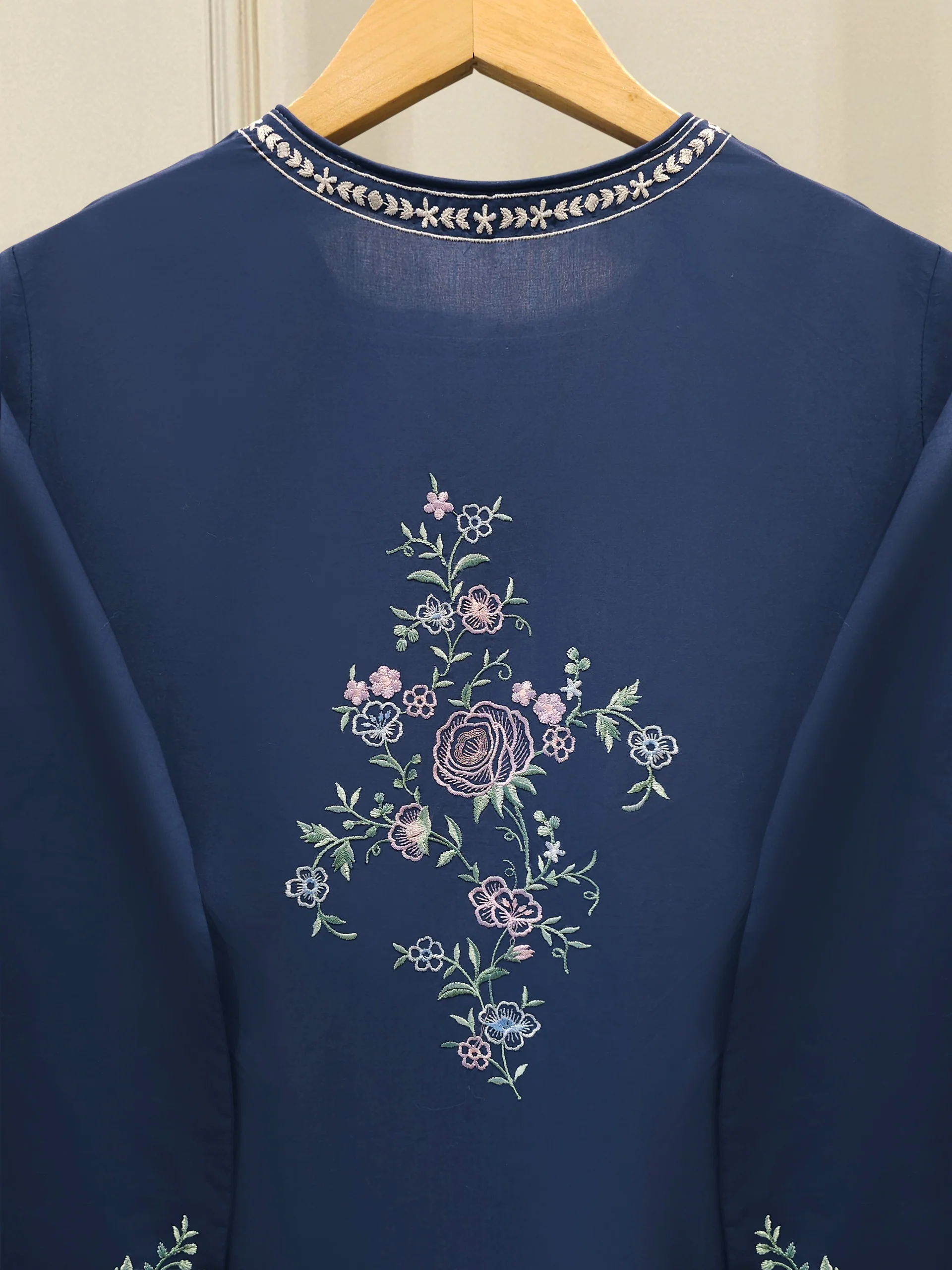 2 Piece - Embroidered Cambric Suit S114206 - Image 6