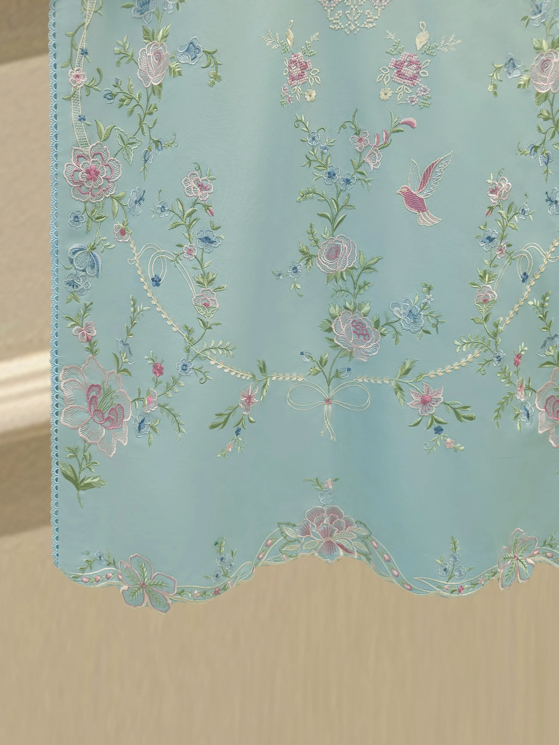 2 Piece - Embroidered Cambric Suit S114227 - Image 4