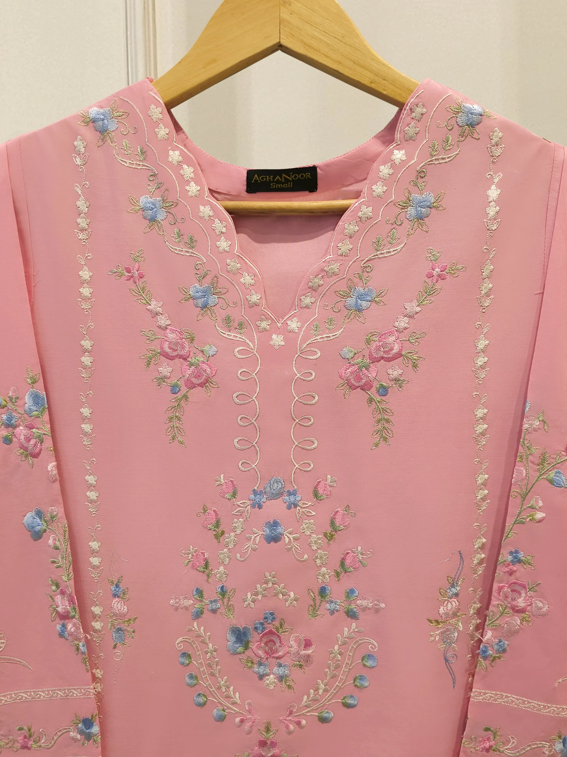 2 Piece - Embroidered Cambric Suit S114303 - Image 3