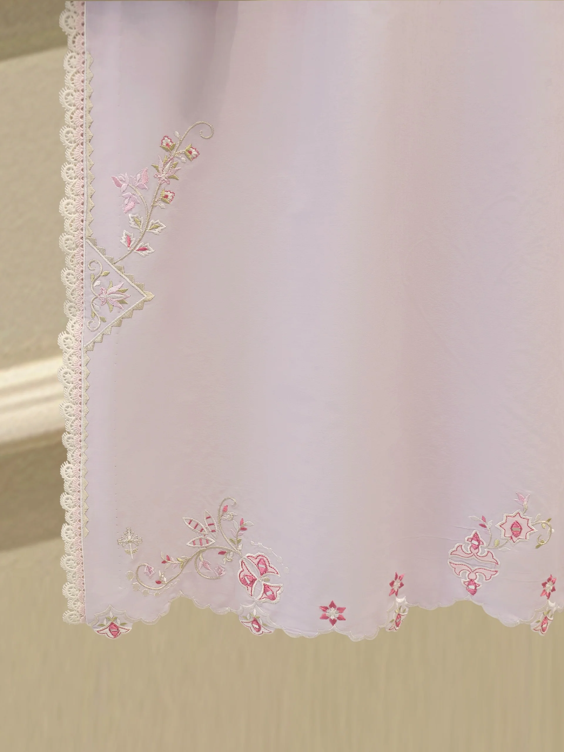 2 Piece - Embroidered Cambric Suit S114309 - Image 6