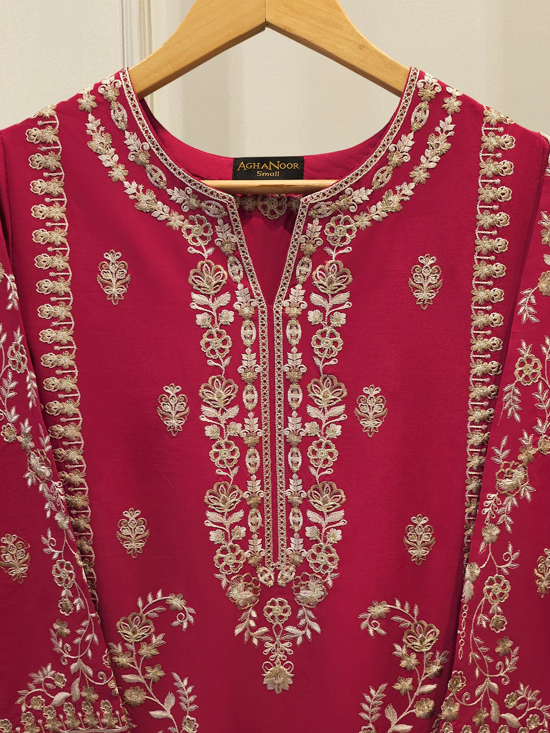 2 Piece - Embroidered Cambric Suit S114323 - Image 2