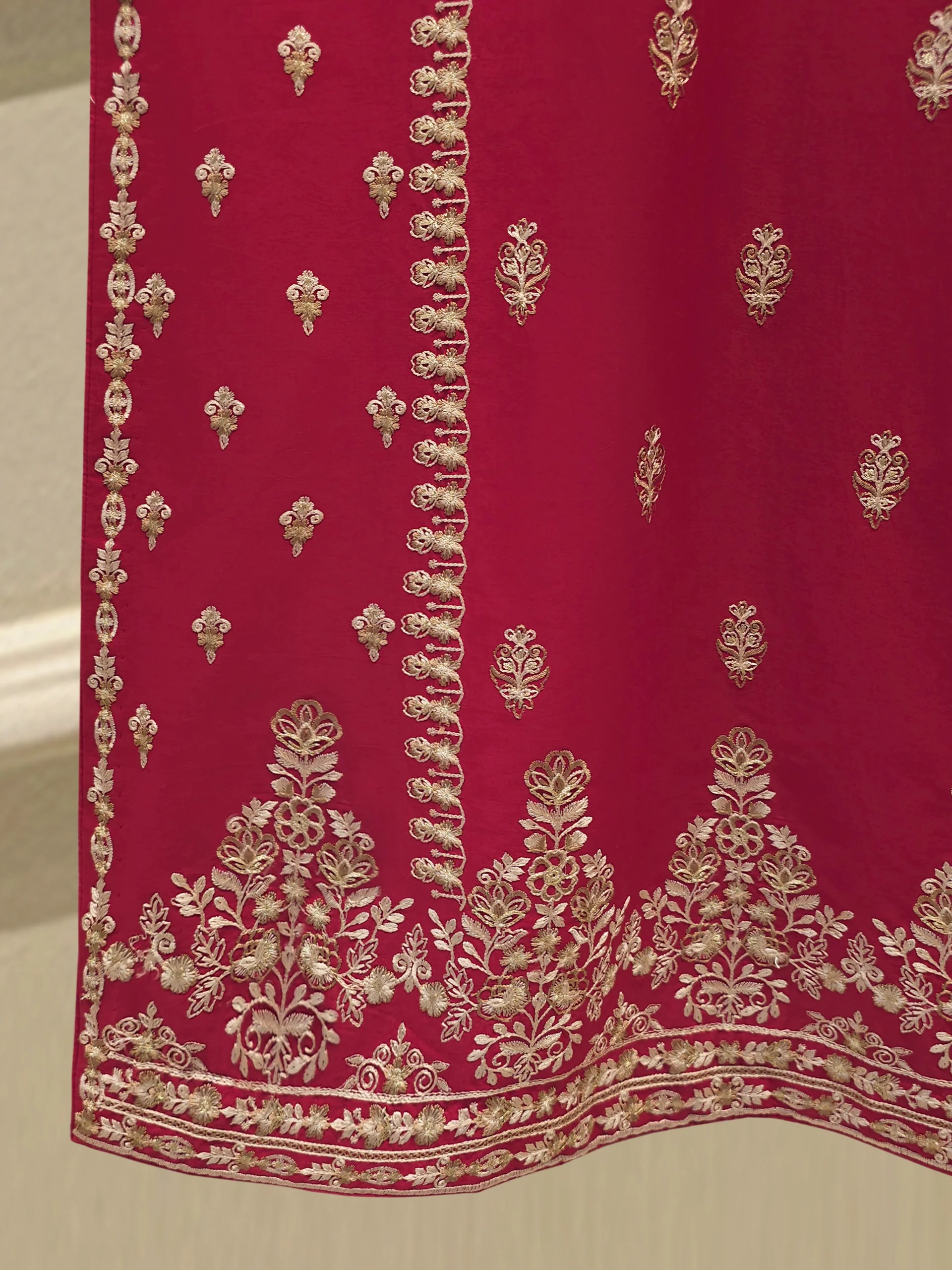 2 Piece - Embroidered Cambric Suit S114323 - Image 4