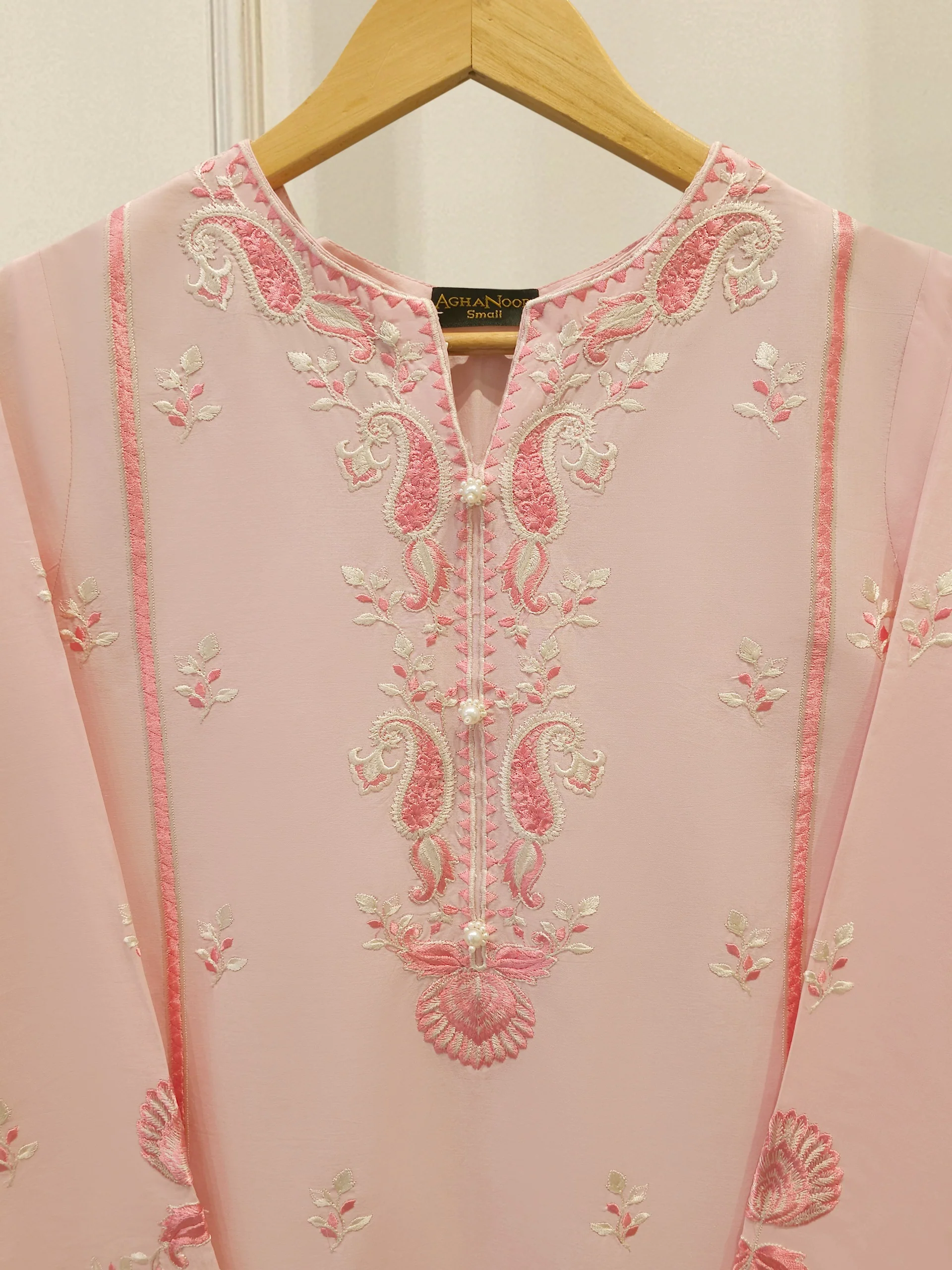 2 Piece - Embroidered Cambric Suit S114358 - Image 2