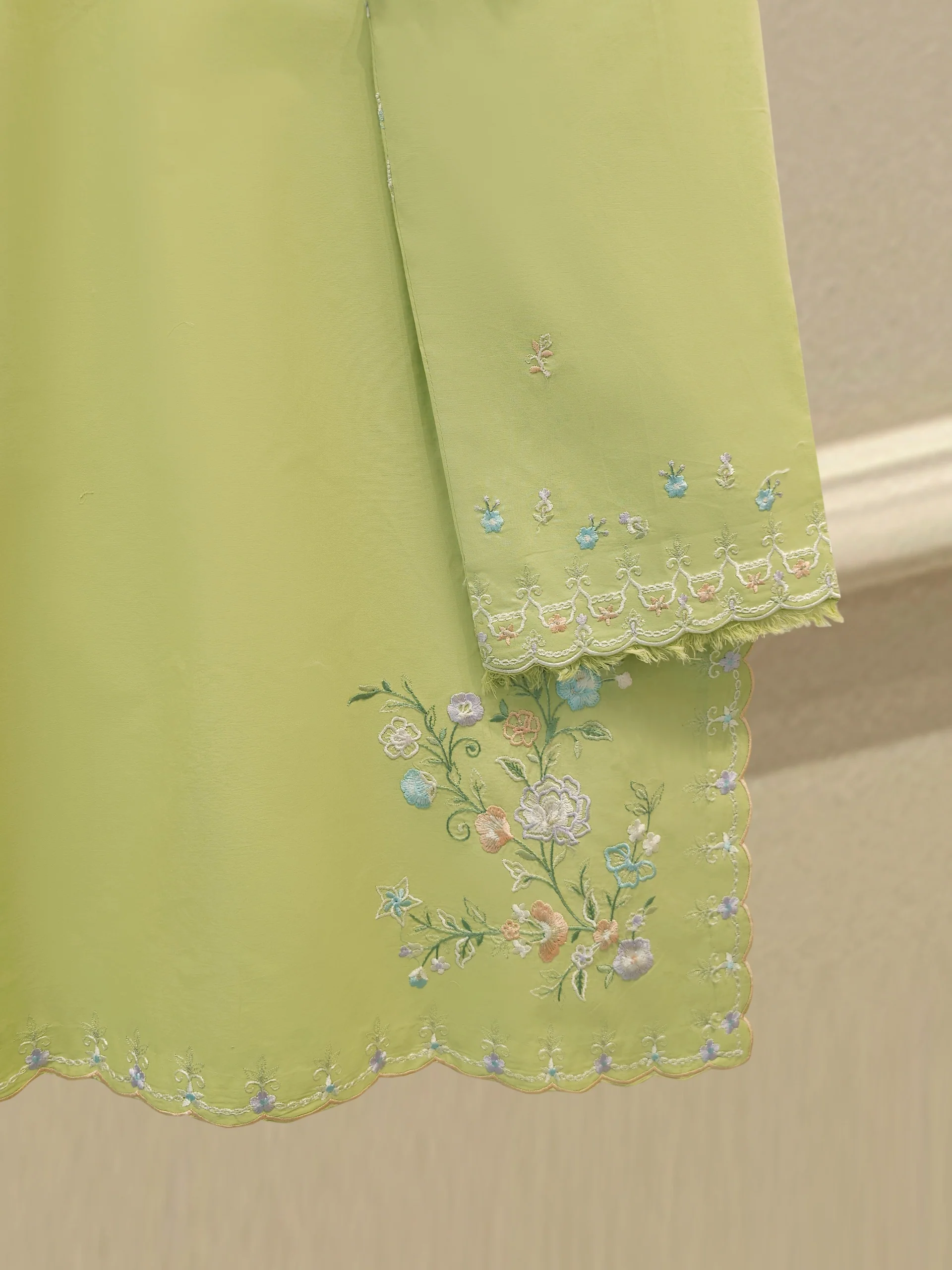 2 Piece - Embroidered Cambric Suit S114364 - Image 5