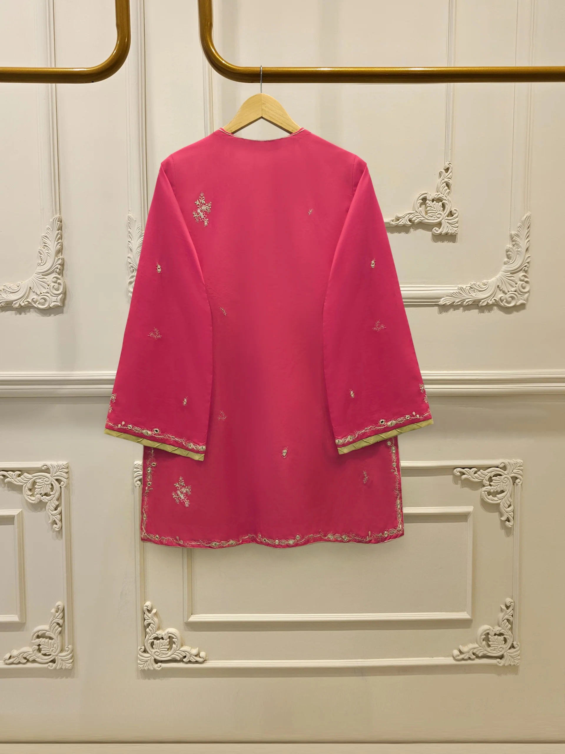 2 Piece - Embroidered Cambric Suit S114370 - Image 4