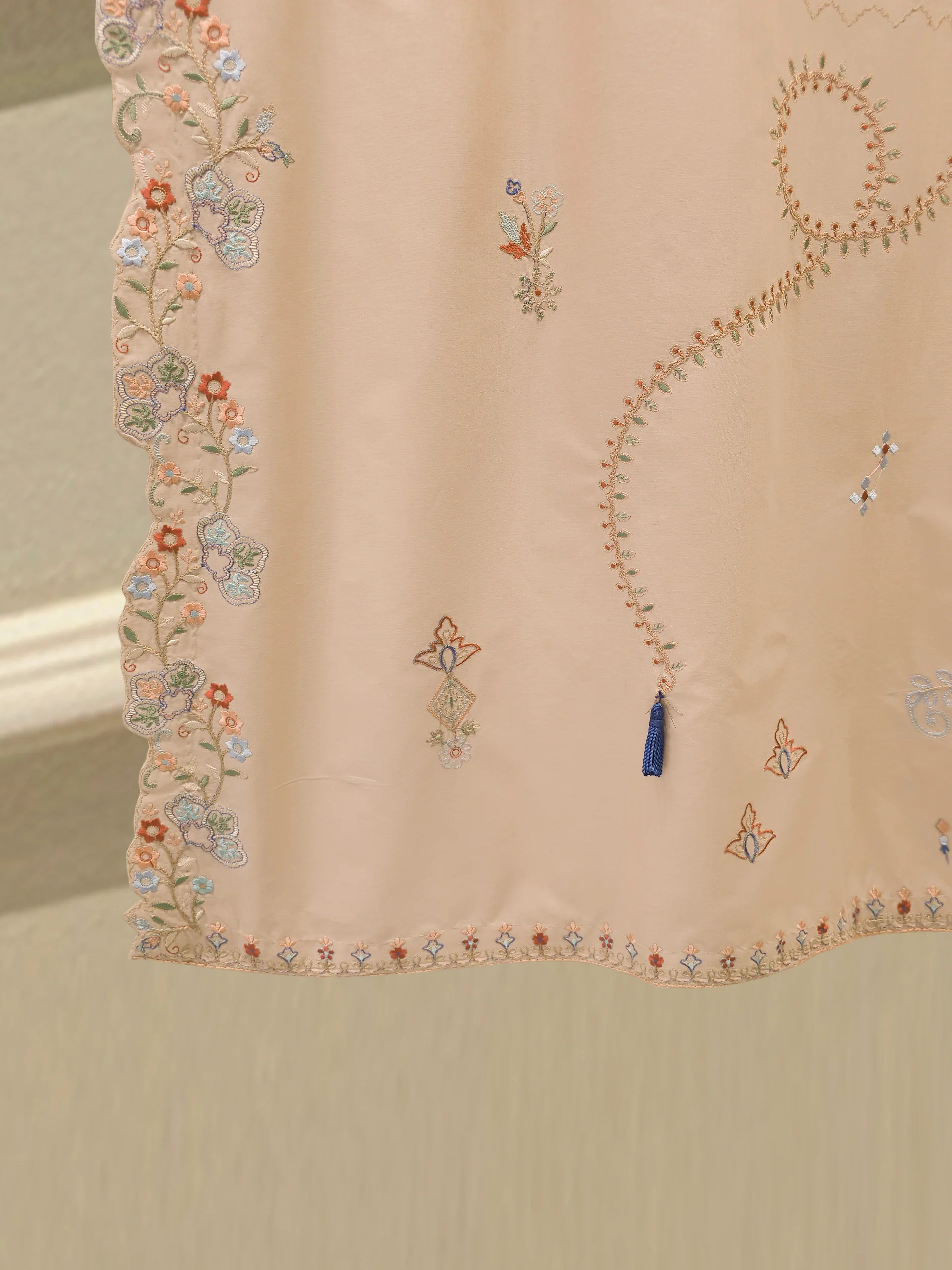 2 Piece - Embroidered Cambric Suit WS00265 - Image 5