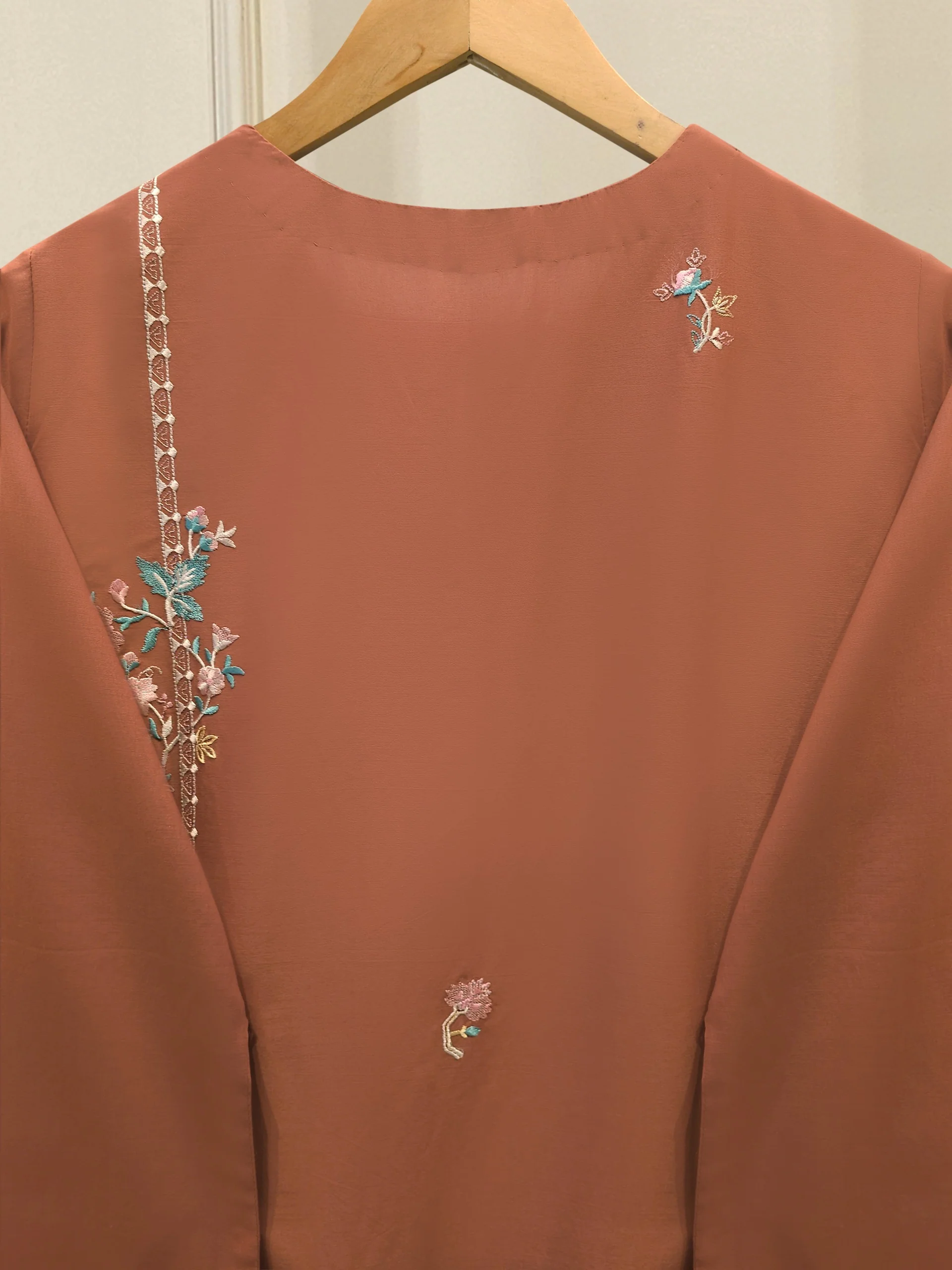 2 Piece - Embroidered Cambric Suit WS00309 - Image 5