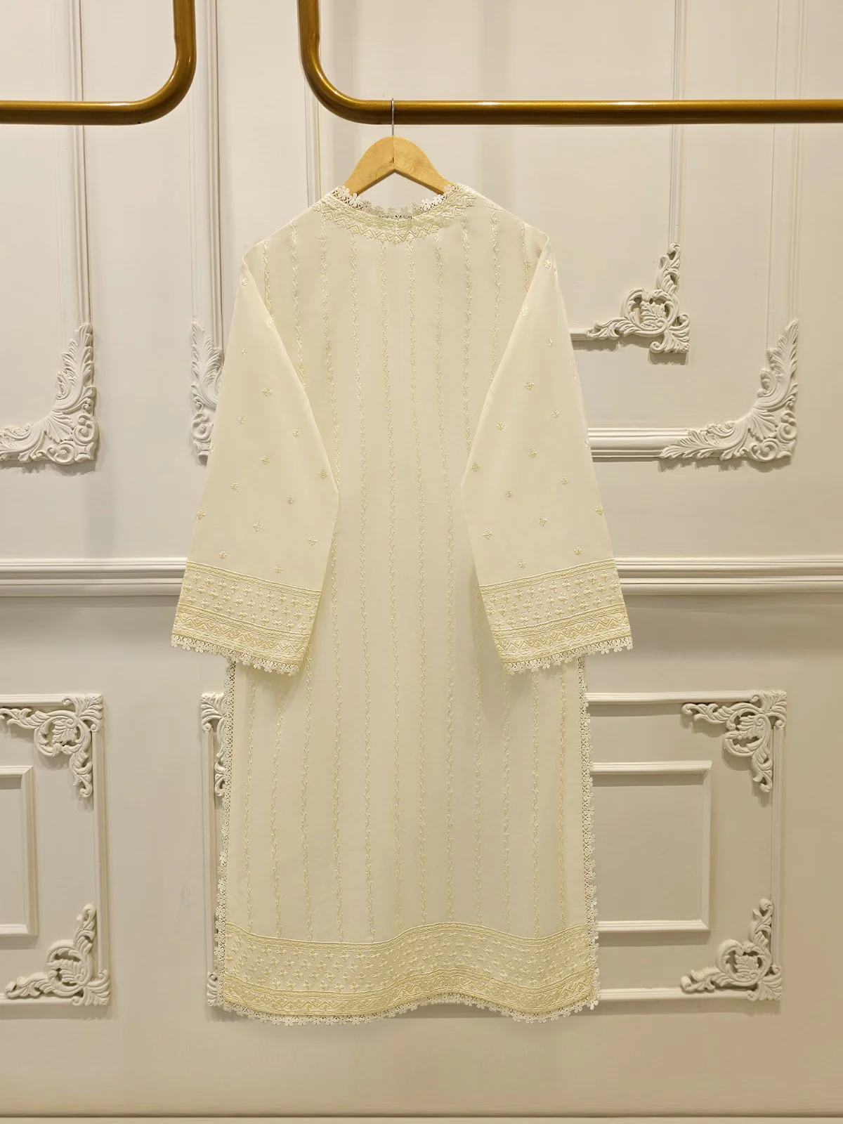 2 Piece - Embroidered Cotton Suit S113761 - Image 5