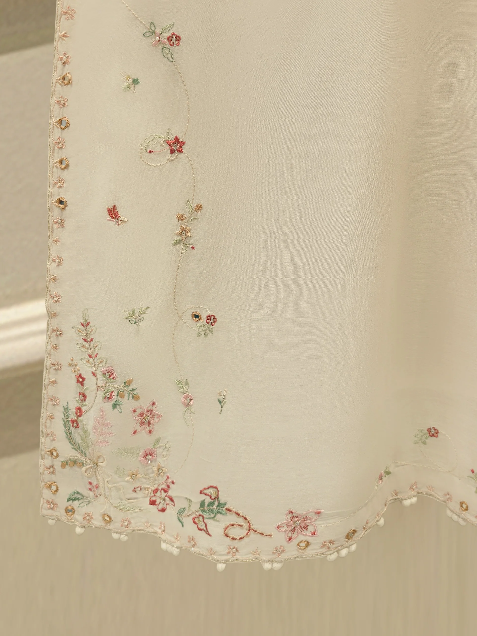 2 Piece - Embroidered Kora Cotton Suit  S113617 - Image 4