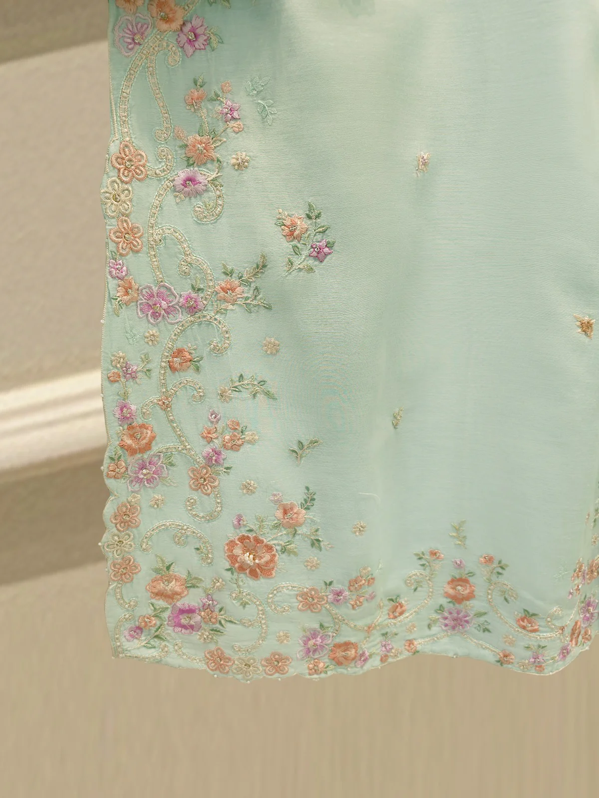 2 Piece - Embroidered Kora Cotton Suit S113803 - Image 4