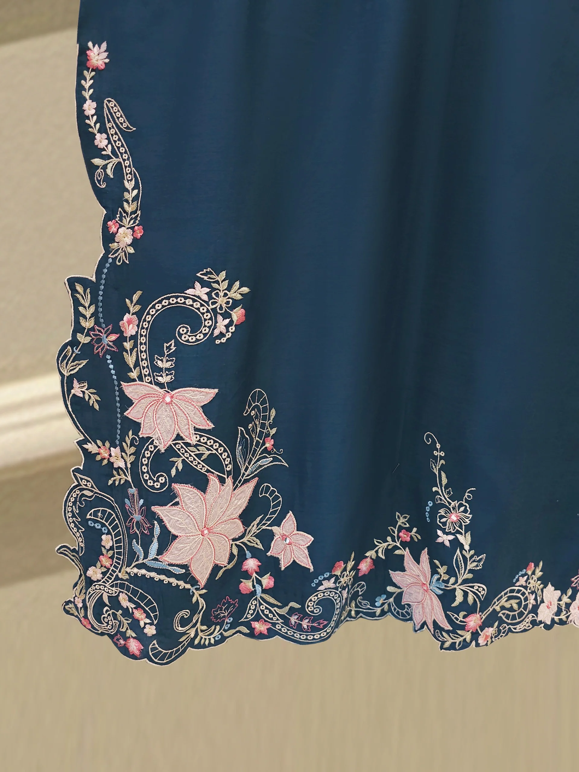 2 Piece - Embroidered Kora Cotton Suit S113808 - Image 3